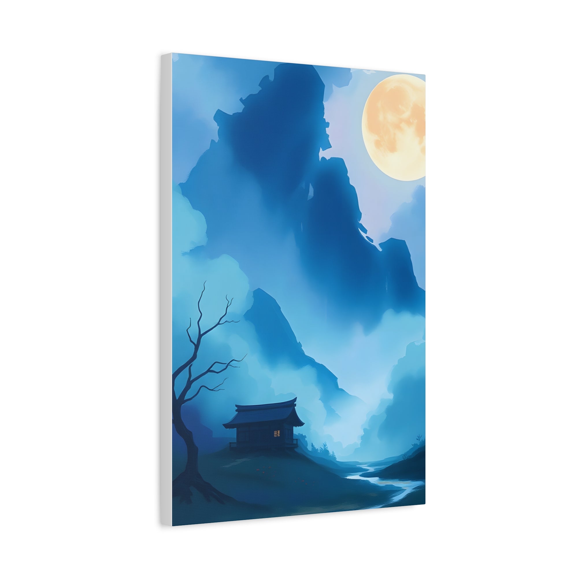 Serene Landscape Canvas Art, Tranquil Wall Decor, Gift for Nature Lovers, Home Office Art
