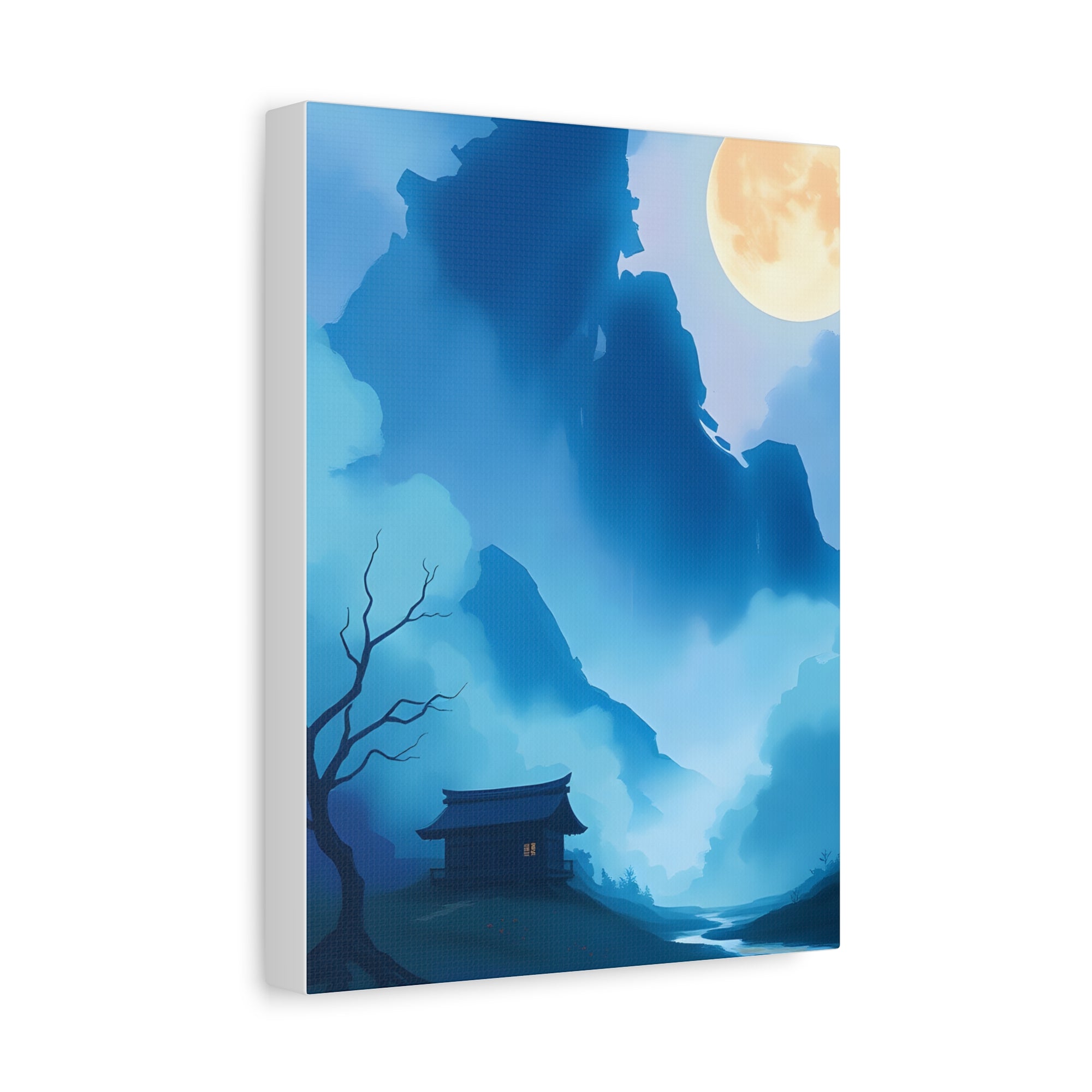 Serene Landscape Canvas Art, Tranquil Wall Decor, Gift for Nature Lovers, Home Office Art