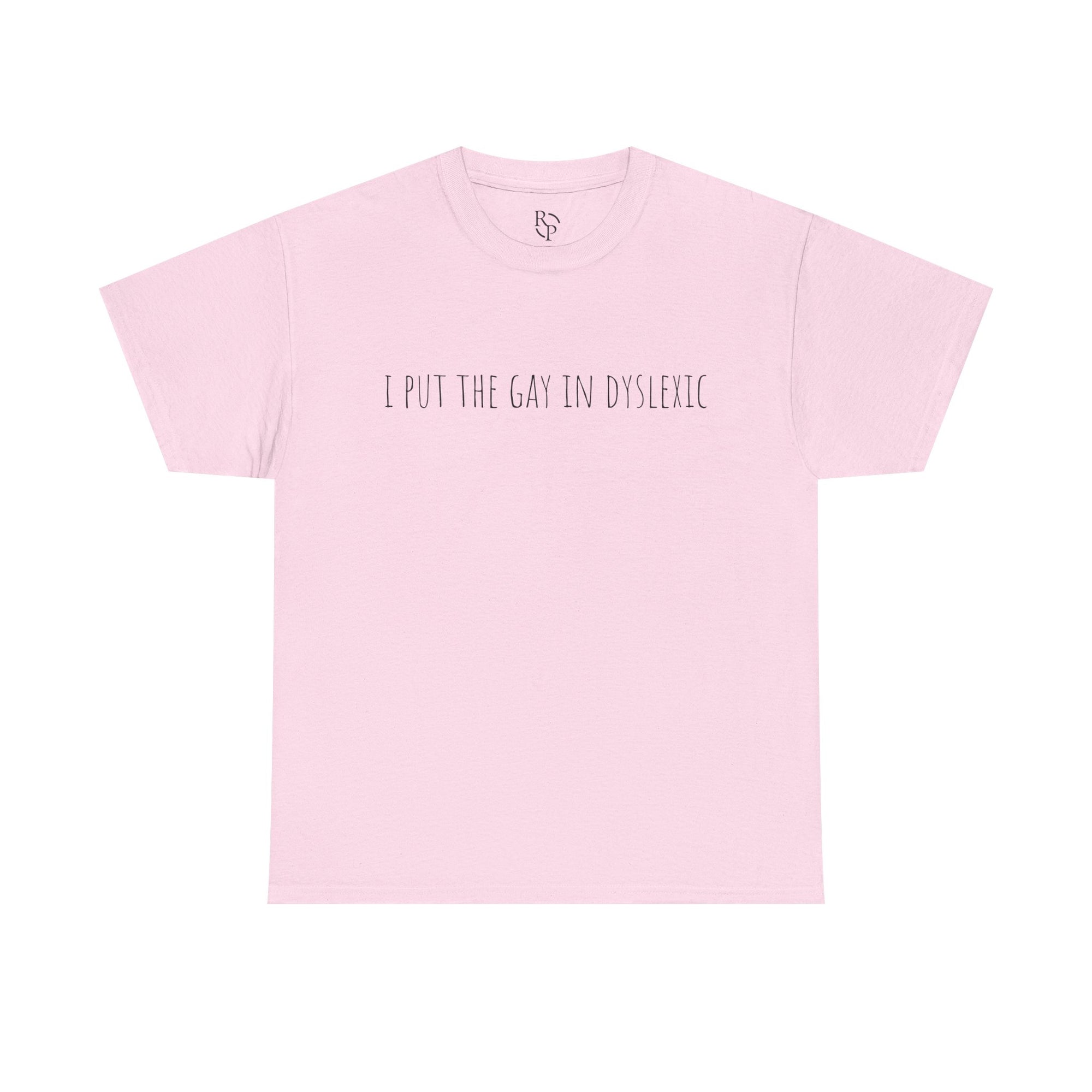 Funny Unisex Heavy Cotton Tee - "I Put the Fun in Dyslectic" Shirt, Gift for Dyslexia Awareness, Casual Wear, Humor Tee, Birthday Gift