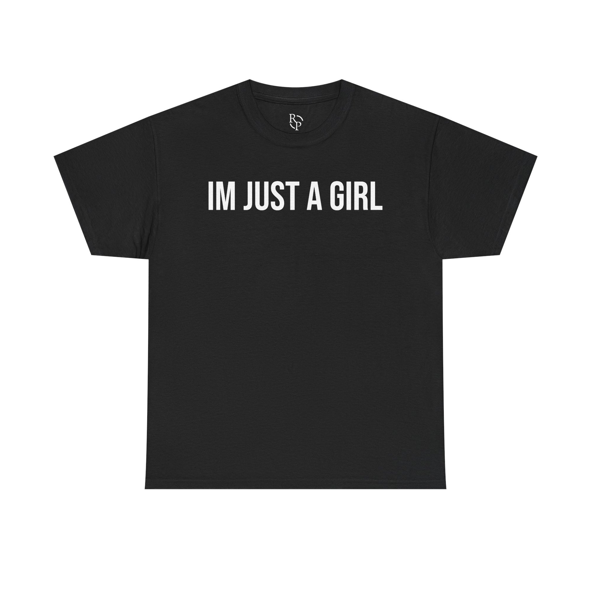 Unisex Heavy Cotton Tee - 'I'm Just a Girl' | Casual Comfort, Perfect Gift, Everyday Wear, Birthday, Confidence Tee