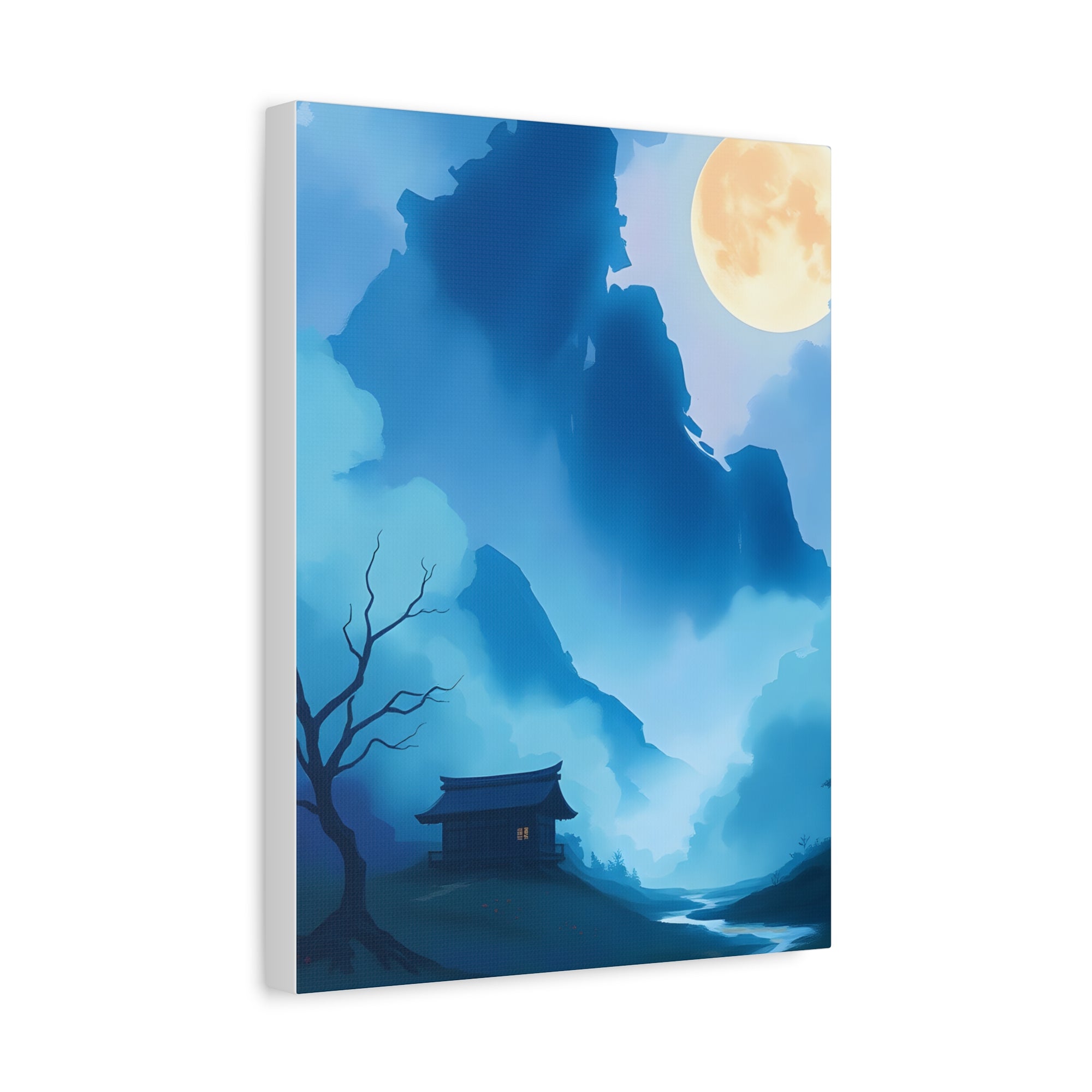 Serene Landscape Canvas Art, Tranquil Wall Decor, Gift for Nature Lovers, Home Office Art