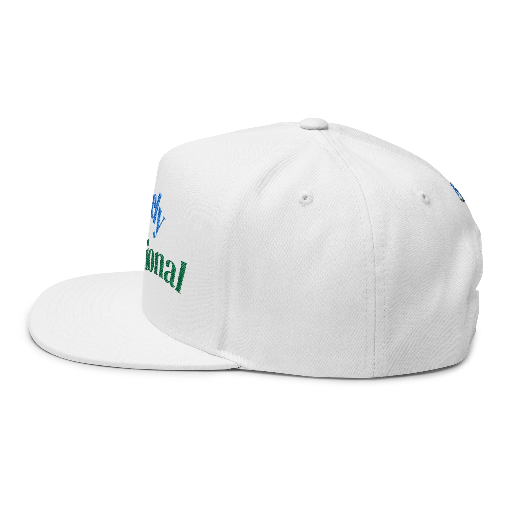 Whimsical Embroidered Flat Bill Cap - Fun Gift for Everyday Wear, Casual Events, Birthdays, and Outdoor Adventures
