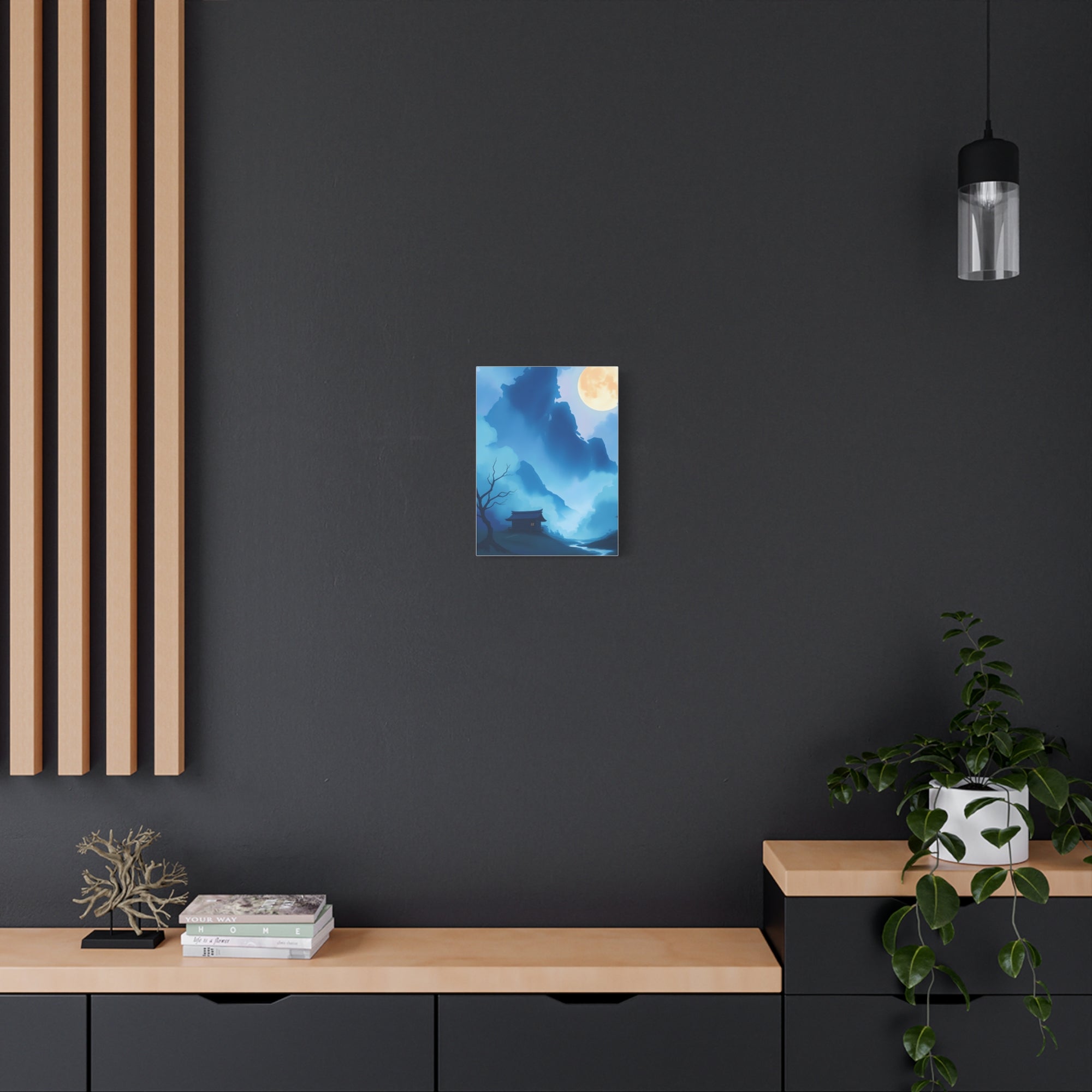 Serene Landscape Canvas Art, Tranquil Wall Decor, Gift for Nature Lovers, Home Office Art