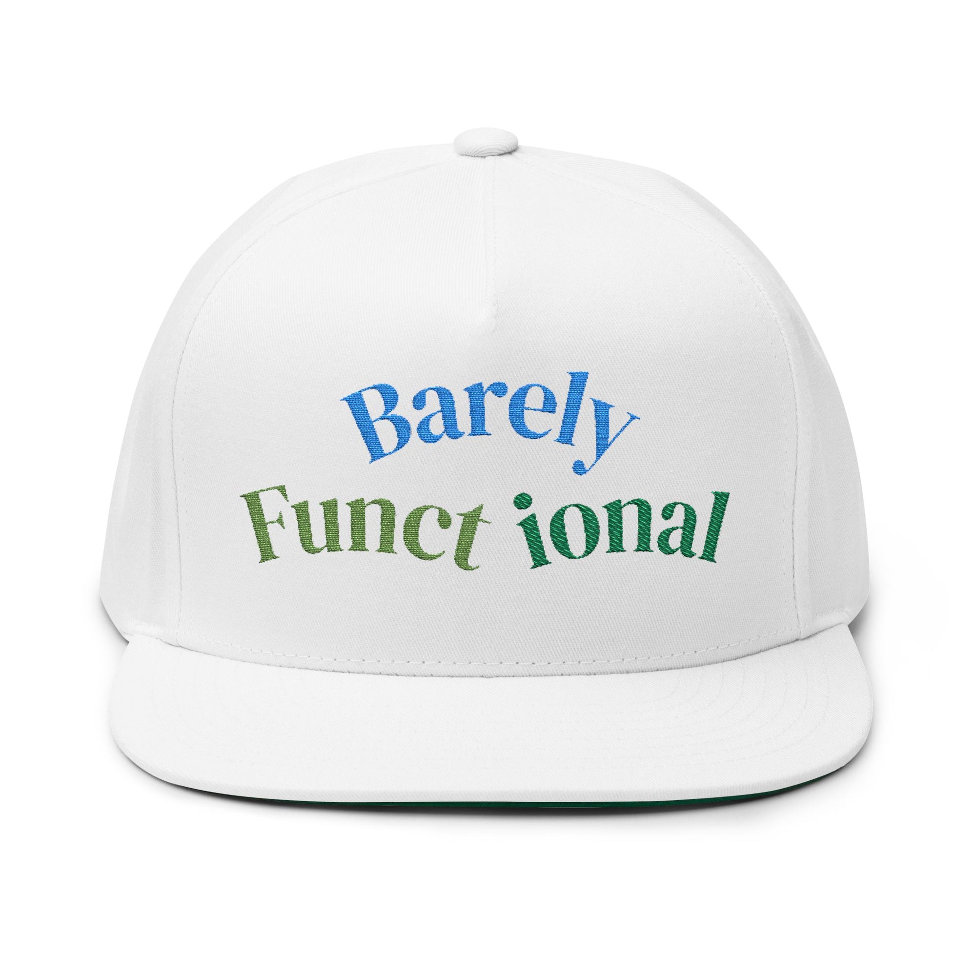 Whimsical Embroidered Flat Bill Cap - Fun Gift for Everyday Wear, Casual Events, Birthdays, and Outdoor Adventures