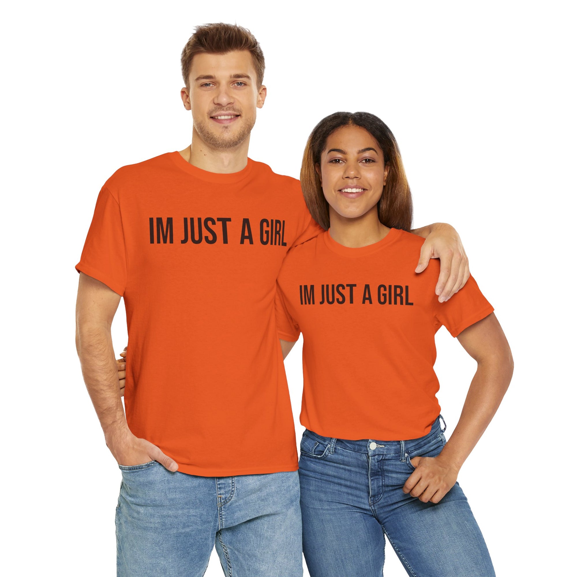 Unisex Heavy Cotton Tee - 'I'm Just a Girl' | Casual Comfort, Perfect Gift, Everyday Wear, Birthday, Confidence Tee