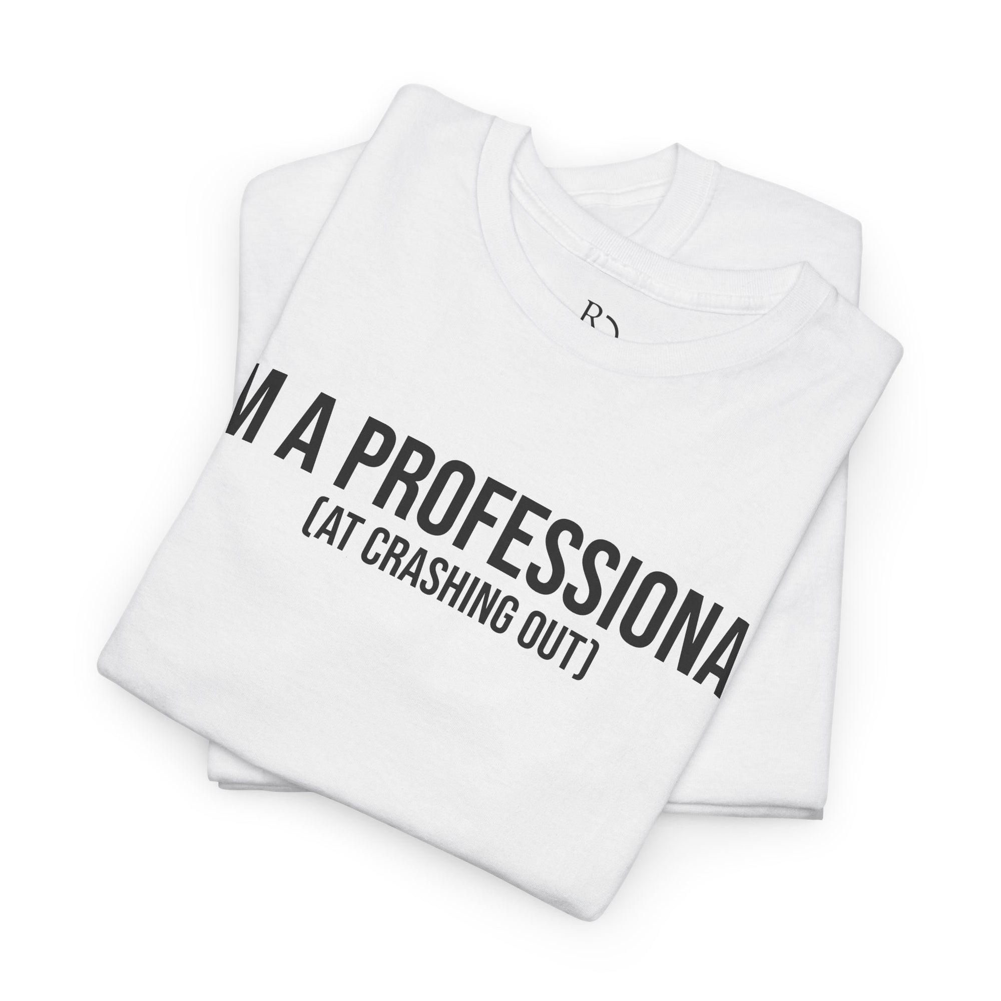 Funny Professional Crasher Tee, Unisex Heavy Cotton Tee, Gift for Friends, Casual Wear, Humor Shirt, Unique Present