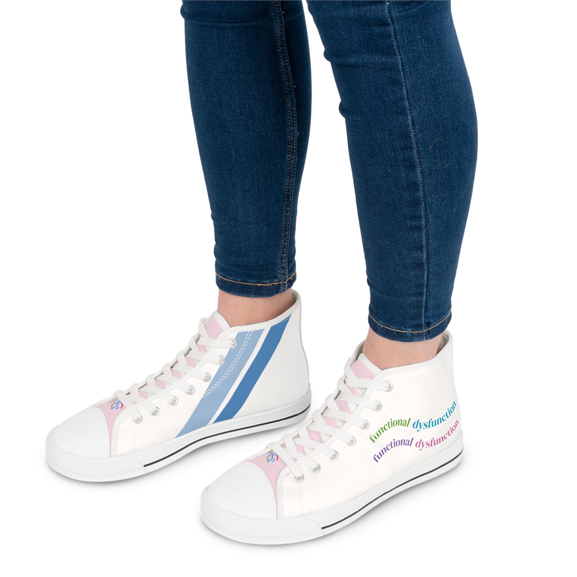 Trendy Women's High Top Sneakers - I'm Barely Functional, Cute Casual Footwear, Everyday Style, Gift for Her, Unique Fashion Statement