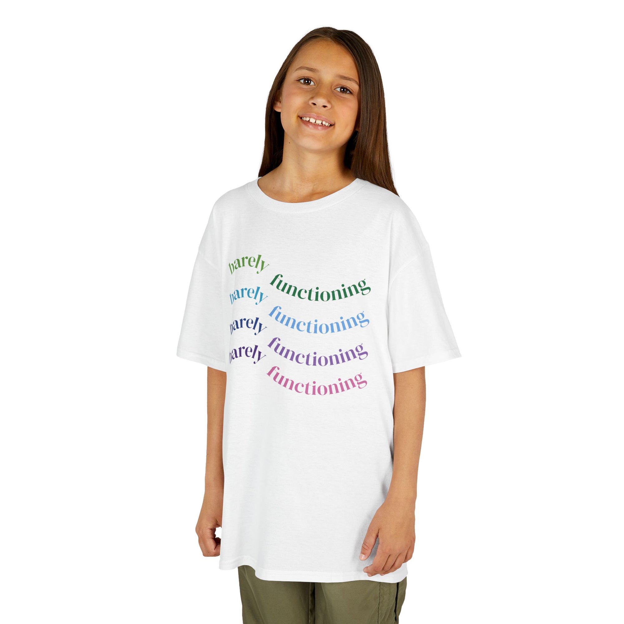 Colorful Kids Heavy Cotton Tee - Fun and Playful Graphic Tee for Everyday Wear, Birthday Gift, Age 4-12, Casual Playtime, Artsy Outfits