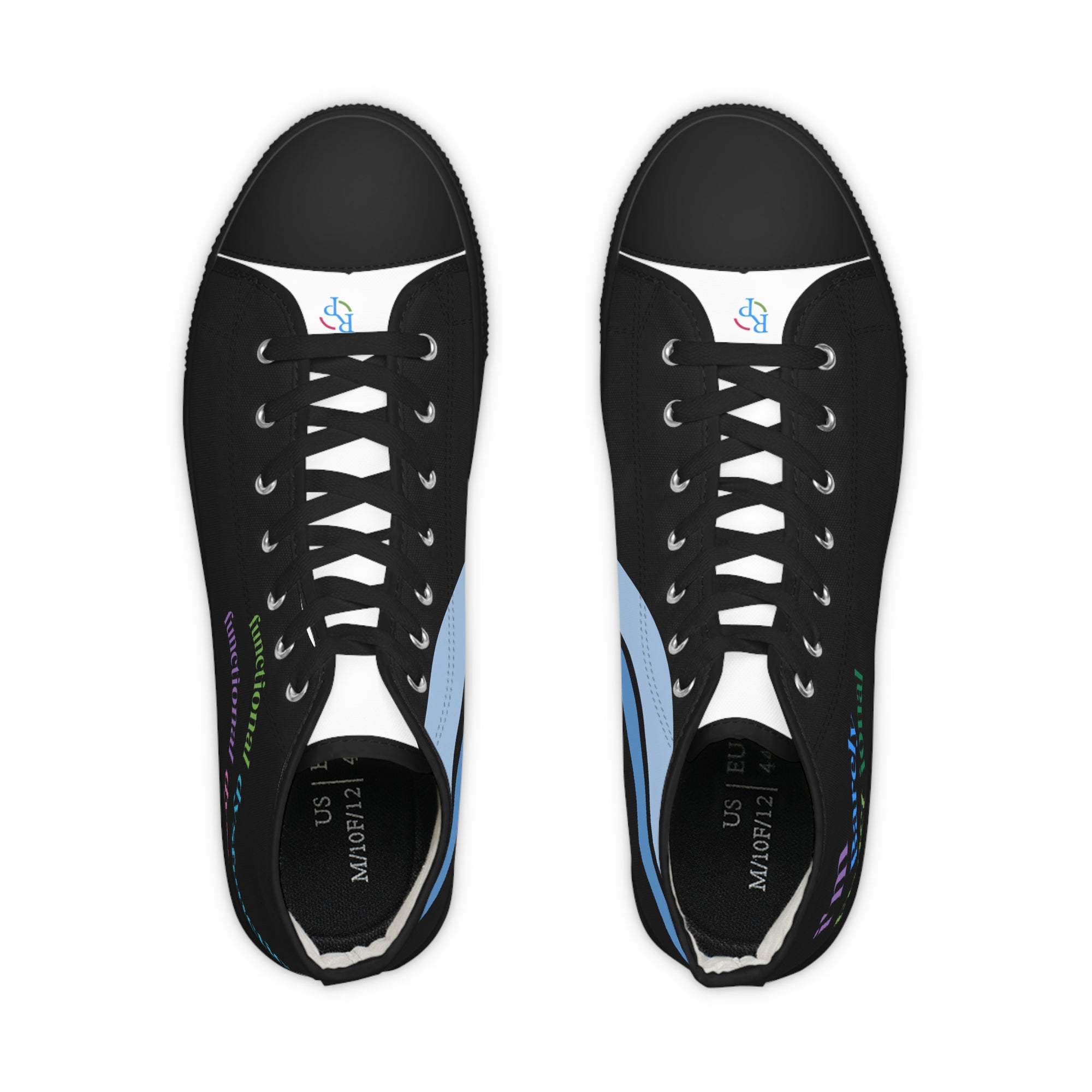 Men's Playful High Top Sneakers for Creative Souls, Casual Footwear, Statement Sneakers, Unique Gifts, Everyday Style