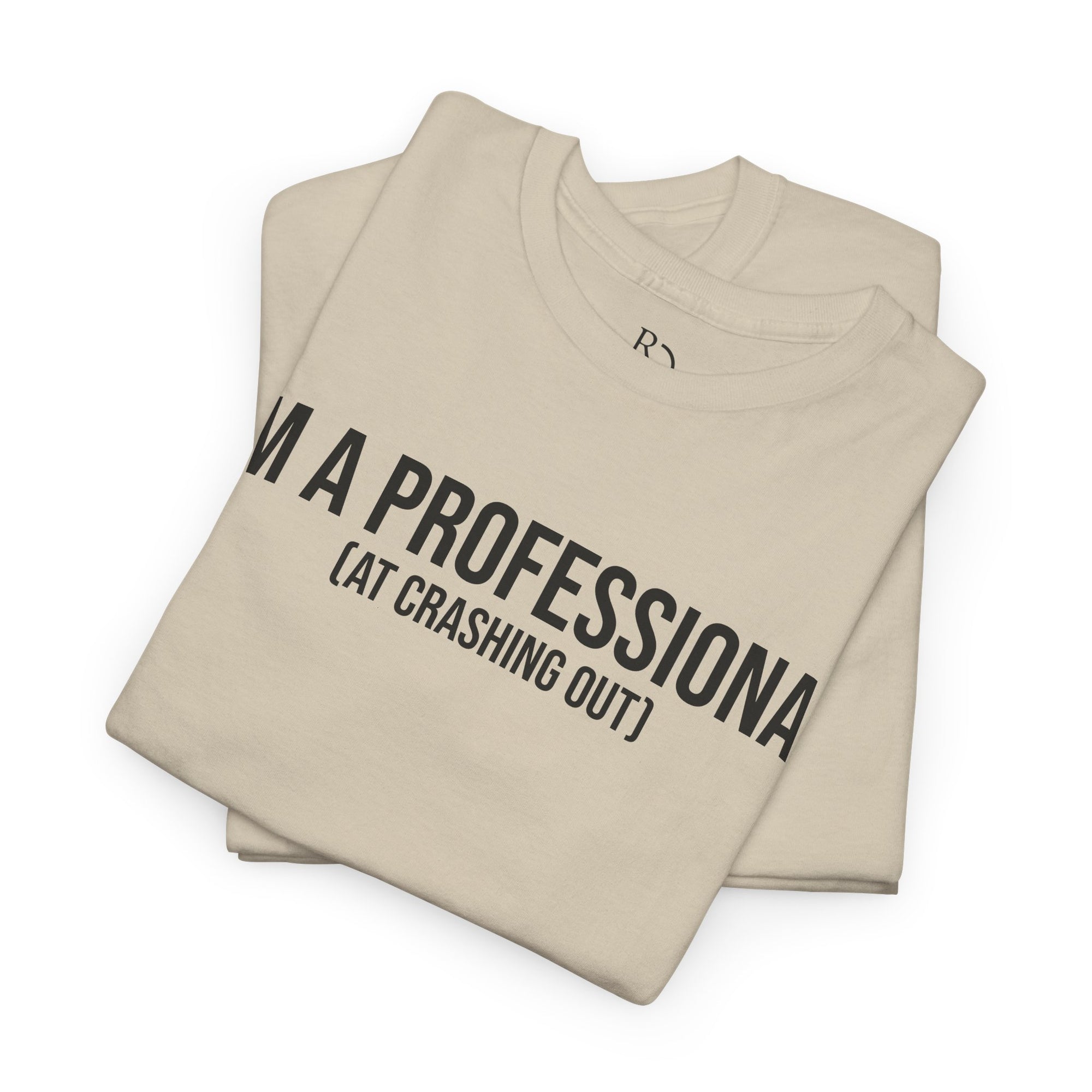 Funny Professional Crasher Tee, Unisex Heavy Cotton Tee, Gift for Friends, Casual Wear, Humor Shirt, Unique Present