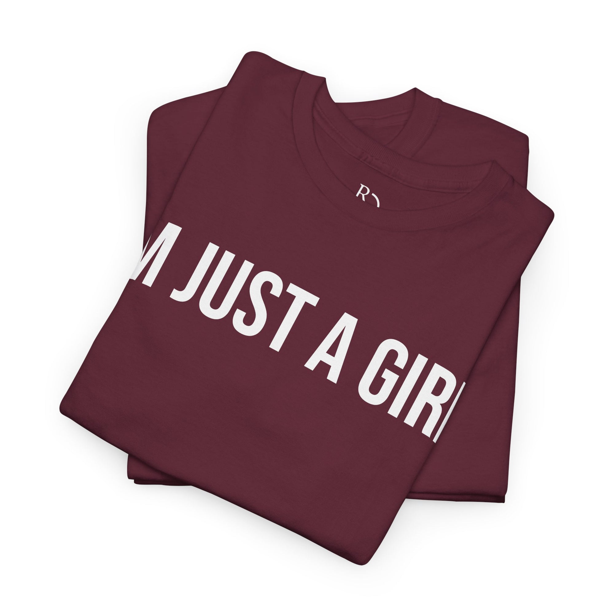 Unisex Heavy Cotton Tee - 'I'm Just a Girl' | Casual Comfort, Perfect Gift, Everyday Wear, Birthday, Confidence Tee