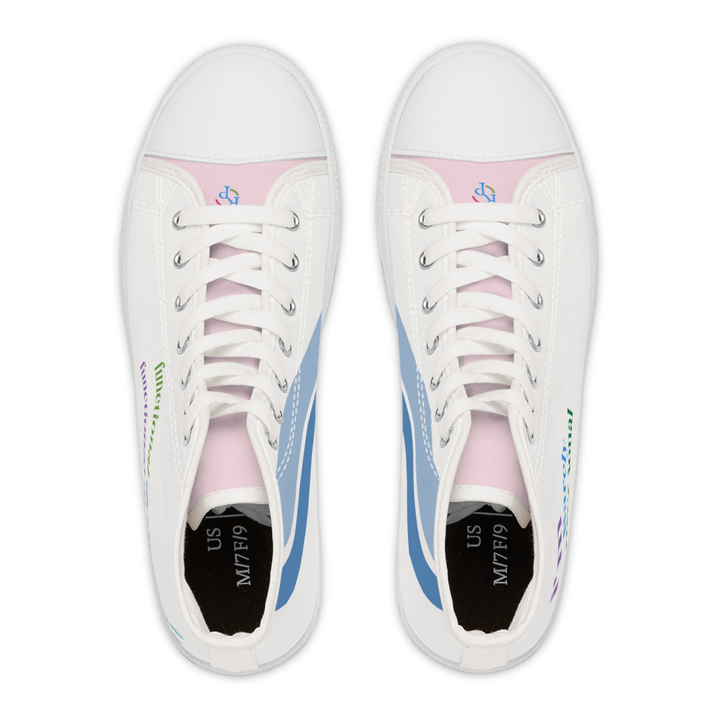 Trendy Women's High Top Sneakers - I'm Barely Functional, Cute Casual Footwear, Everyday Style, Gift for Her, Unique Fashion Statement