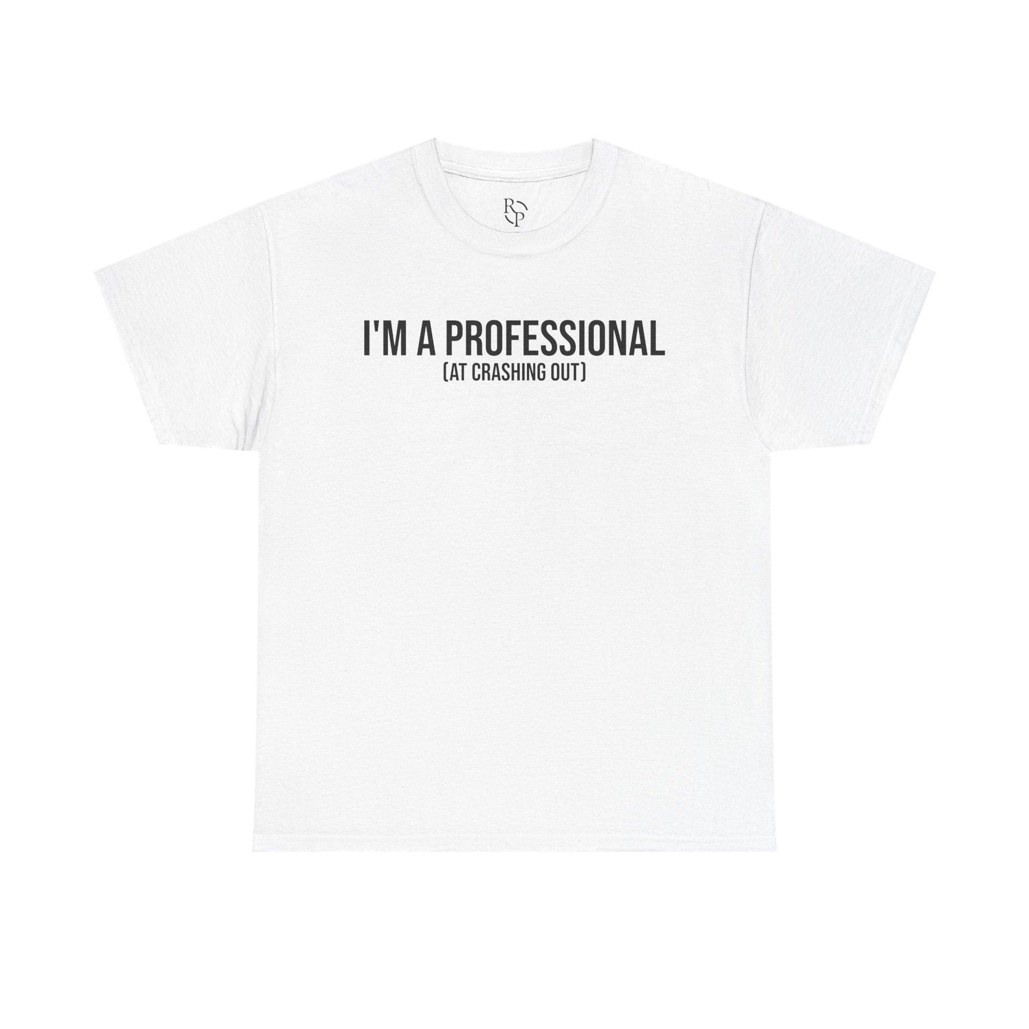 Funny Professional Crasher Tee, Unisex Heavy Cotton Tee, Gift for Friends, Casual Wear, Humor Shirt, Unique Present