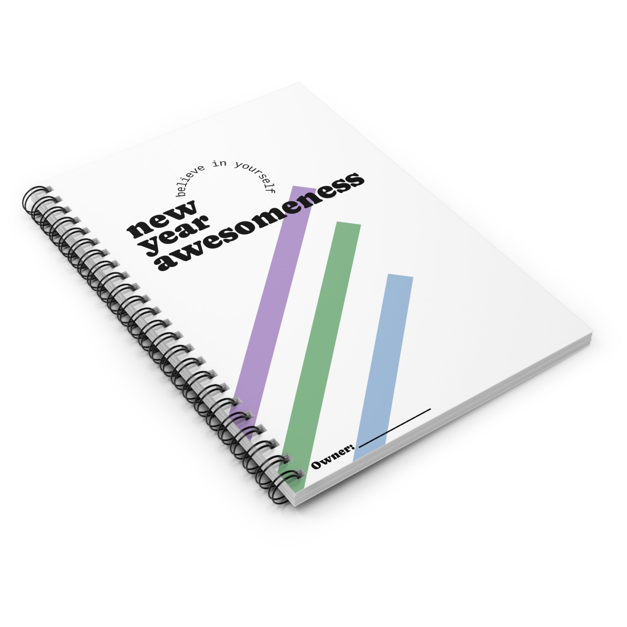 Inspirational Spiral Notebook - New Year Awesomeness, Motivational Journal, Gift for Students, Writing Supplies for New Year Goals, [...]