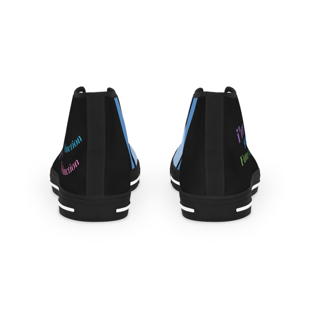 Men's Playful High Top Sneakers for Creative Souls, Casual Footwear, Statement Sneakers, Unique Gifts, Everyday Style