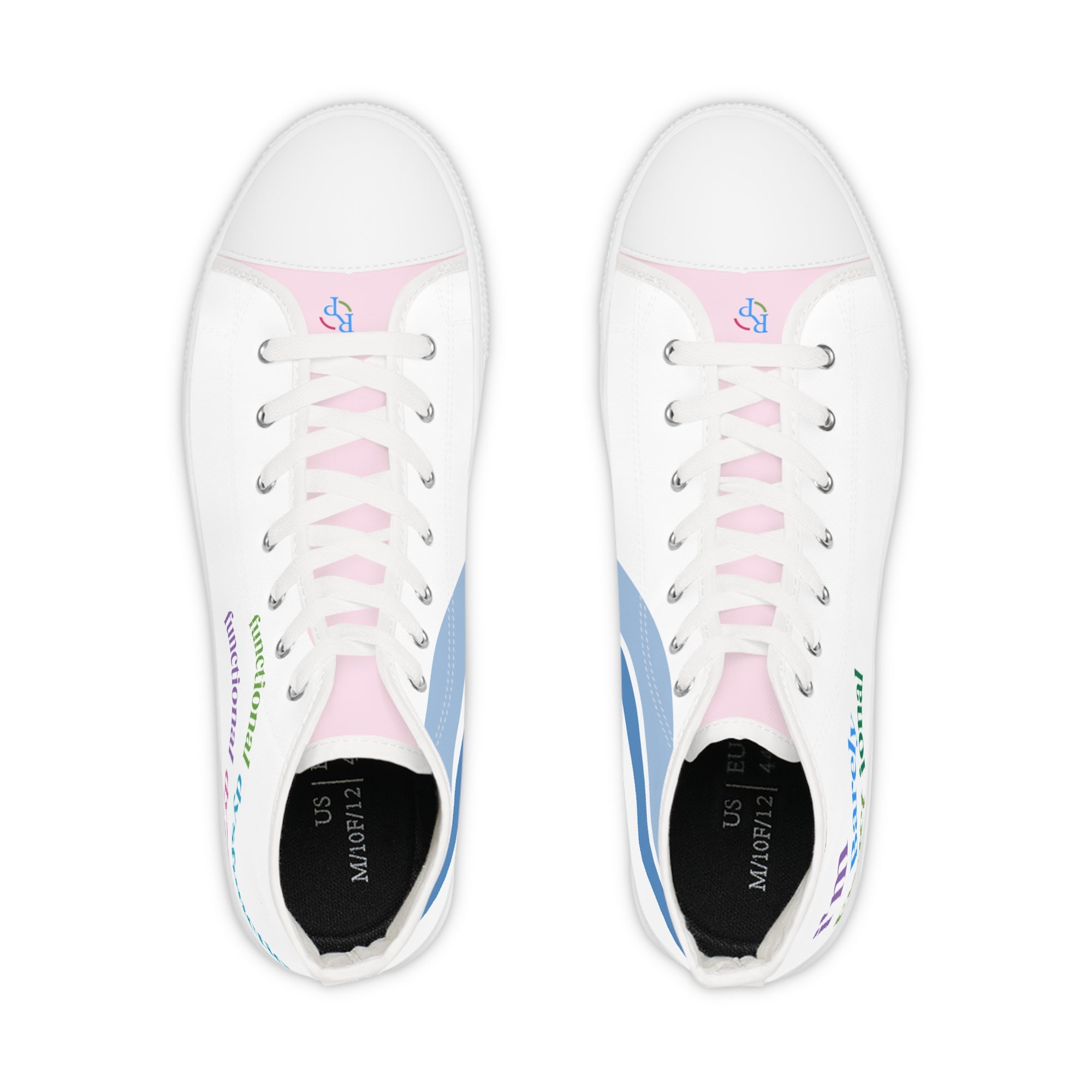 Men's Playful High Top Sneakers for Creative Souls, Casual Footwear, Statement Sneakers, Unique Gifts, Everyday Style