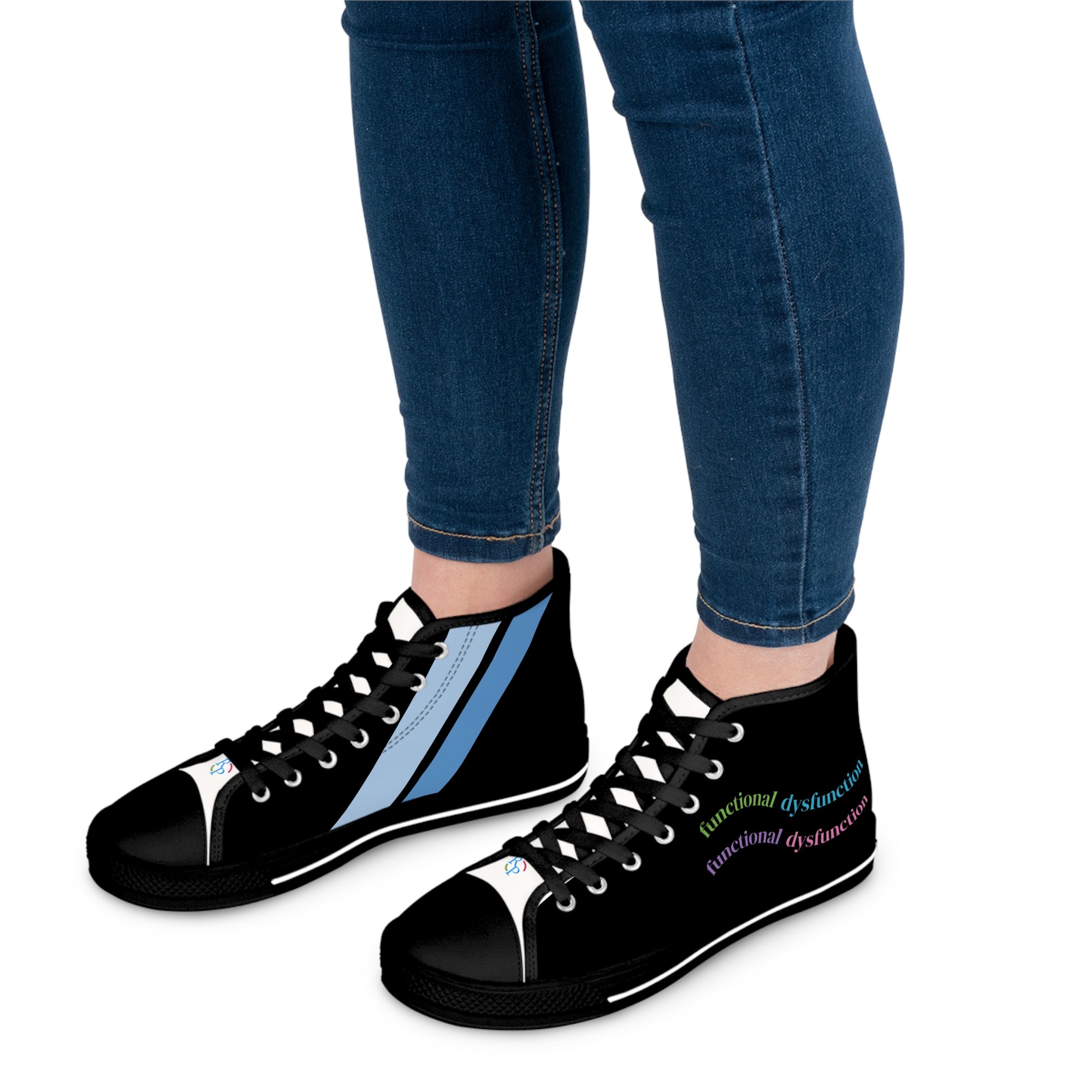 Trendy Women's High Top Sneakers - I'm Barely Functional, Cute Casual Footwear, Everyday Style, Gift for Her, Unique Fashion Statement