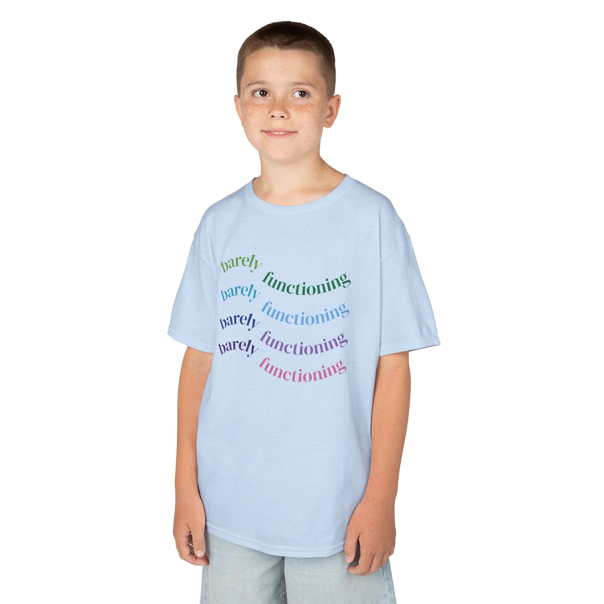 Colorful Kids Heavy Cotton Tee - Fun and Playful Graphic Tee for Everyday Wear, Birthday Gift, Age 4-12, Casual Playtime, Artsy Outfits