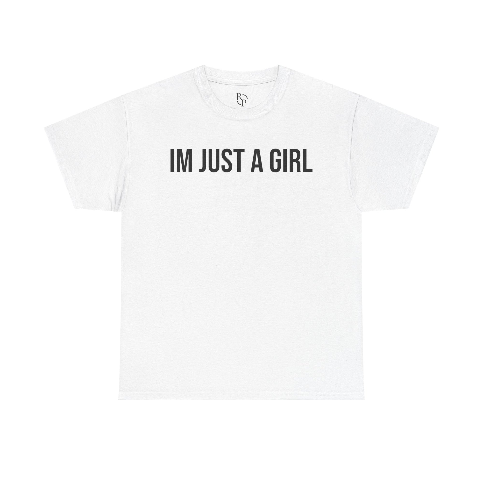 Unisex Heavy Cotton Tee - 'I'm Just a Girl' | Casual Comfort, Perfect Gift, Everyday Wear, Birthday, Confidence Tee