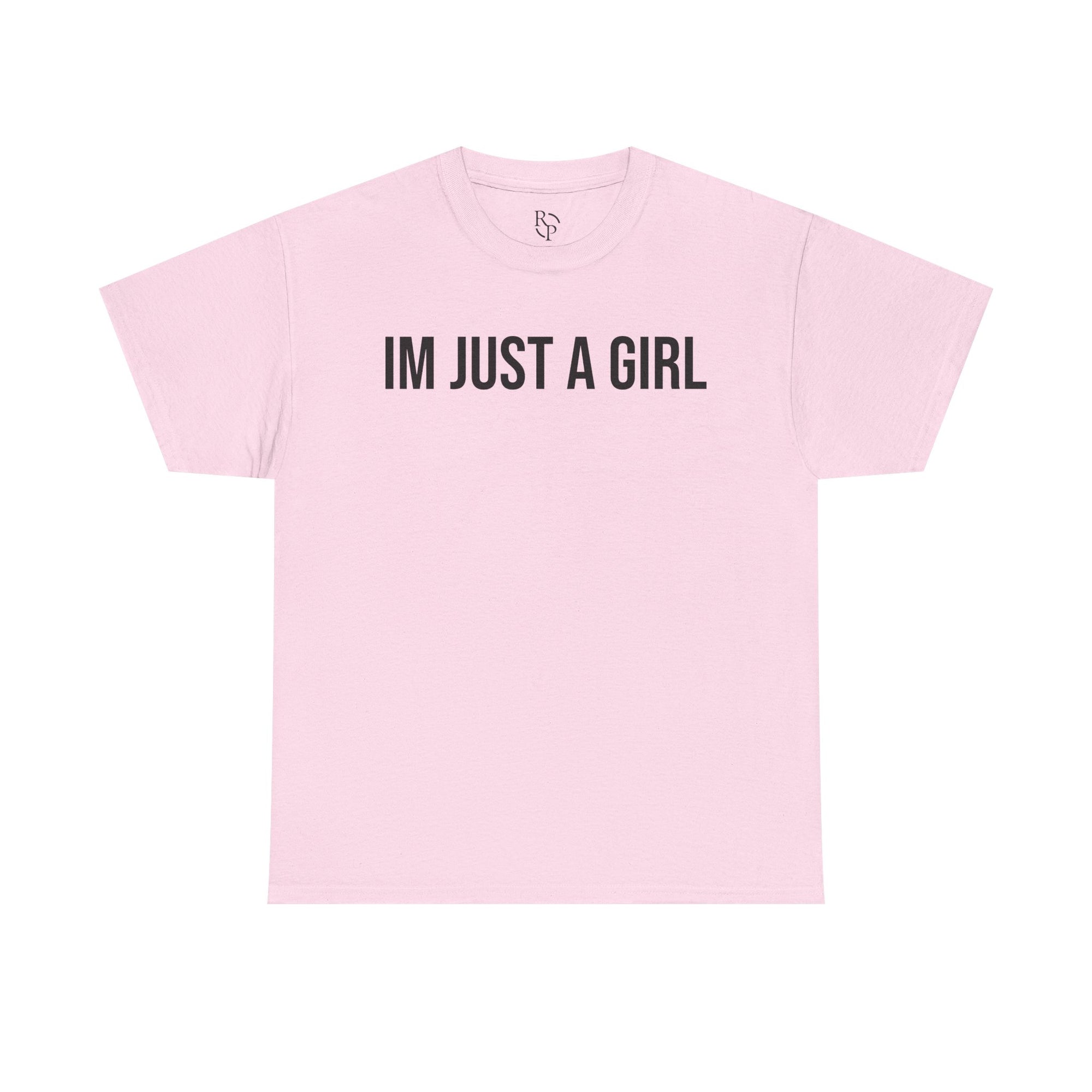 Unisex Heavy Cotton Tee - 'I'm Just a Girl' | Casual Comfort, Perfect Gift, Everyday Wear, Birthday, Confidence Tee