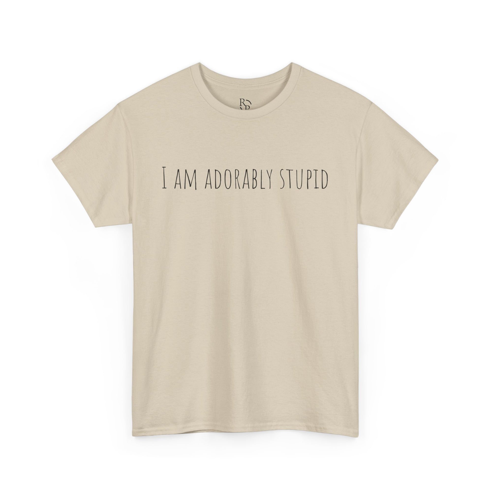 I Am Adorably Stupid Unisex Heavy Cotton Tee, Funny T-Shirt, Gift for Friends, Casual Wear, Everyday Humor Tee