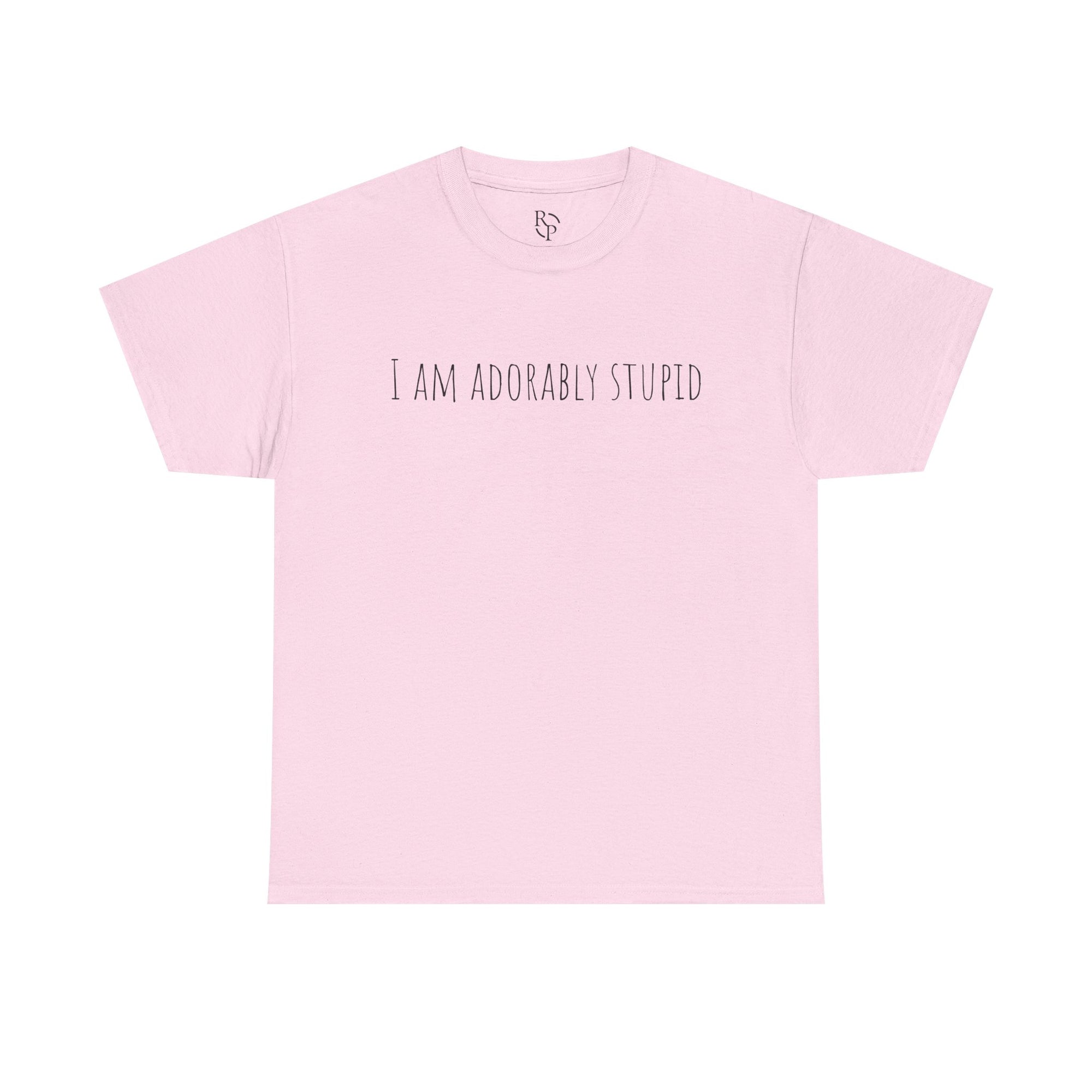 I Am Adorably Stupid Unisex Heavy Cotton Tee, Funny T-Shirt, Gift for Friends, Casual Wear, Everyday Humor Tee