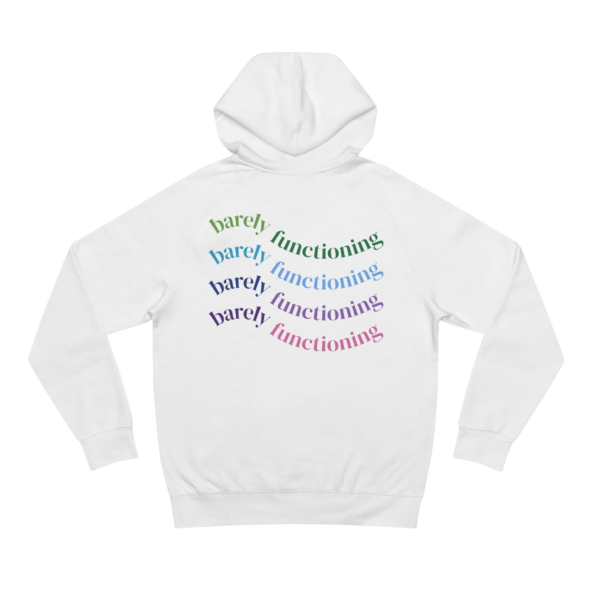 Unisex Barely Functioning Hoodie, Cozy Funny Hoodie, Gift for Her, Stylish Casual Sweatshirt, Relaxed Fit Hoodie