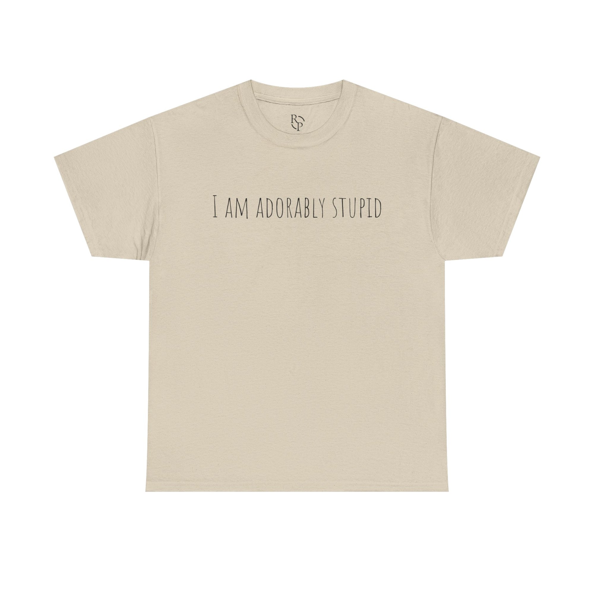 I Am Adorably Stupid Unisex Heavy Cotton Tee, Funny T-Shirt, Gift for Friends, Casual Wear, Everyday Humor Tee