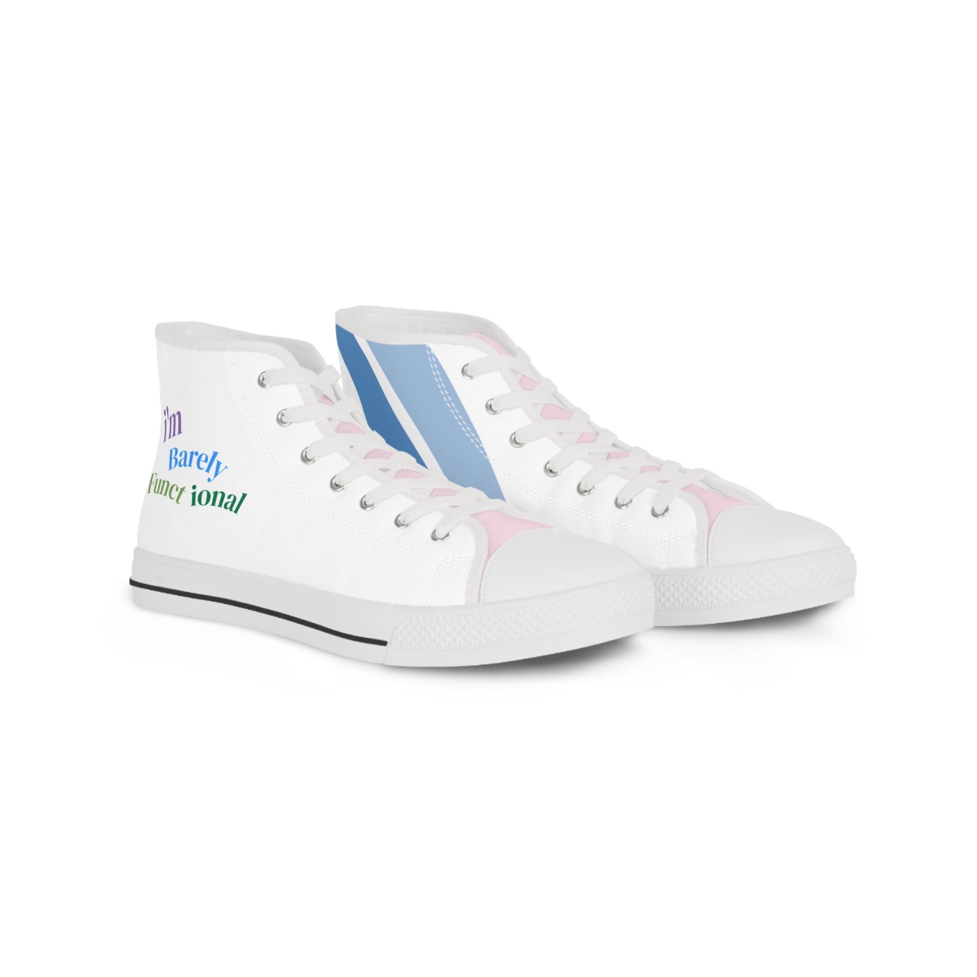 Men's Playful High Top Sneakers for Creative Souls, Casual Footwear, Statement Sneakers, Unique Gifts, Everyday Style