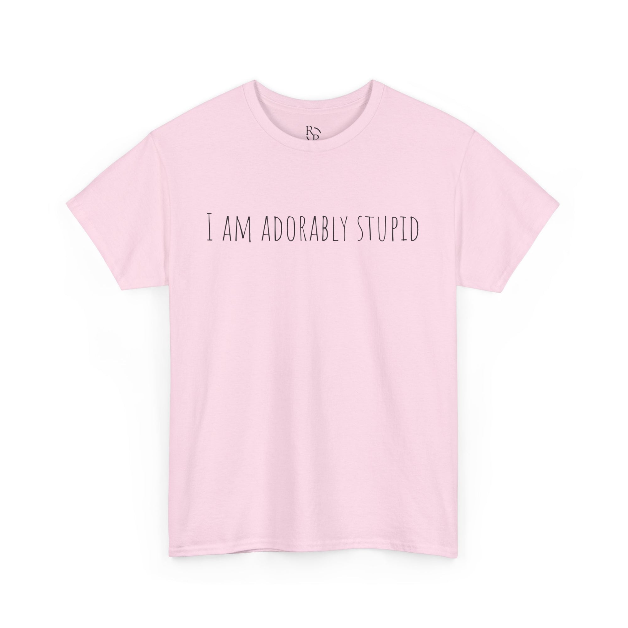 I Am Adorably Stupid Unisex Heavy Cotton Tee, Funny T-Shirt, Gift for Friends, Casual Wear, Everyday Humor Tee