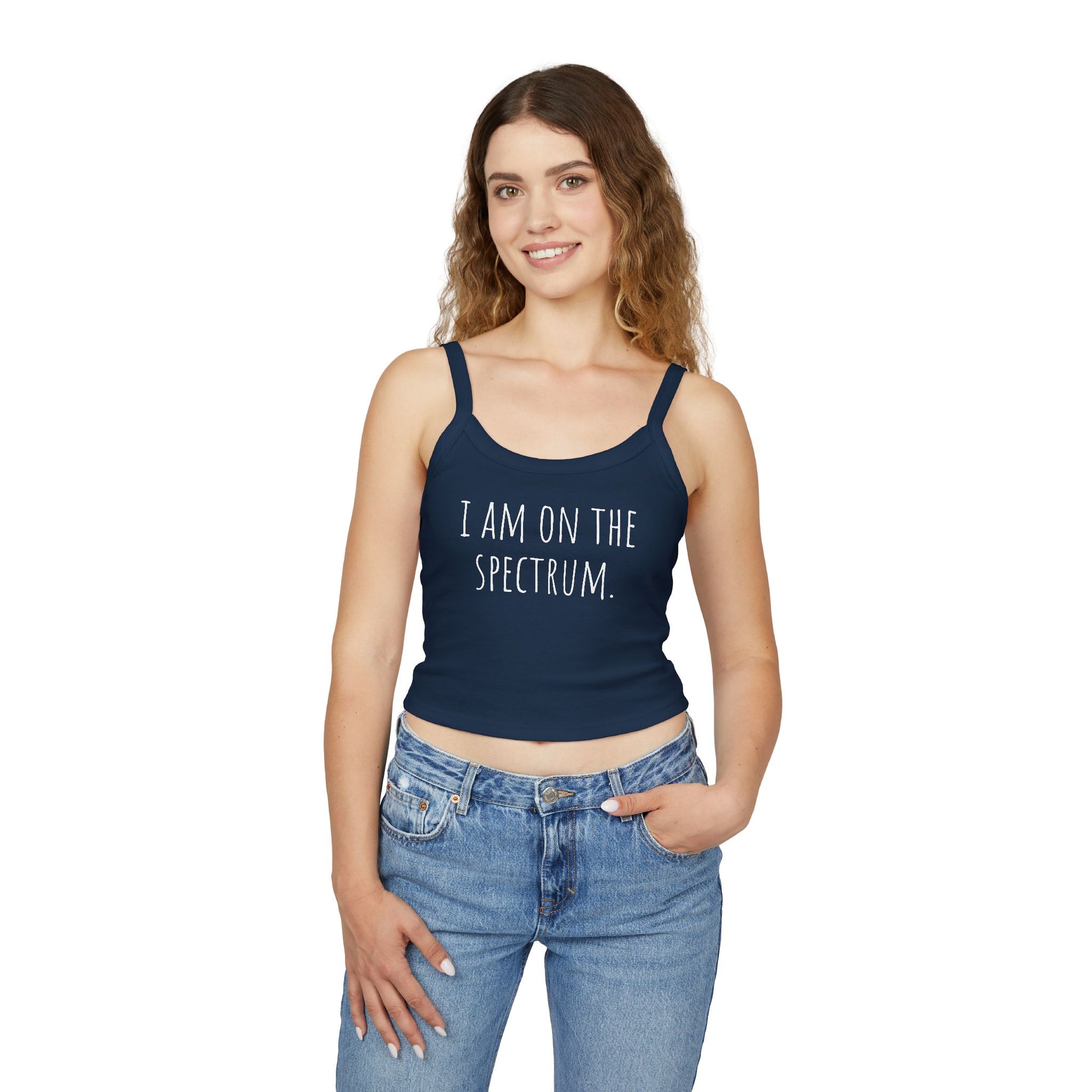 Women's Spaghetti Strap Tank Top for Self-Expression | Casual Summer Wear, LGBTQ+ Pride, Mental Health Awareness, Everyday Comfort
