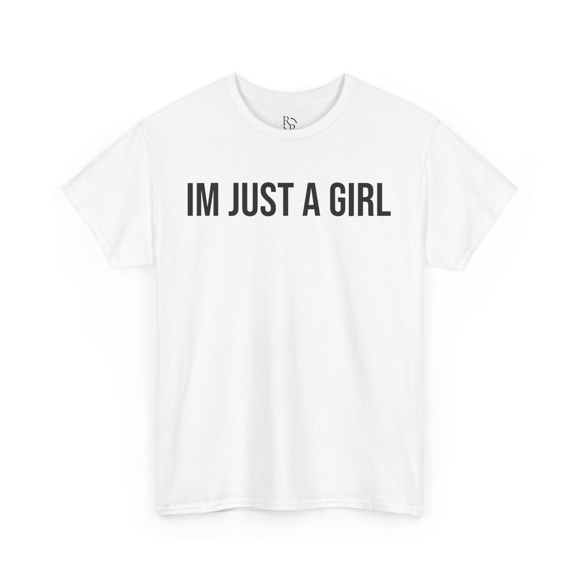 Unisex Heavy Cotton Tee - 'I'm Just a Girl' | Casual Comfort, Perfect Gift, Everyday Wear, Birthday, Confidence Tee