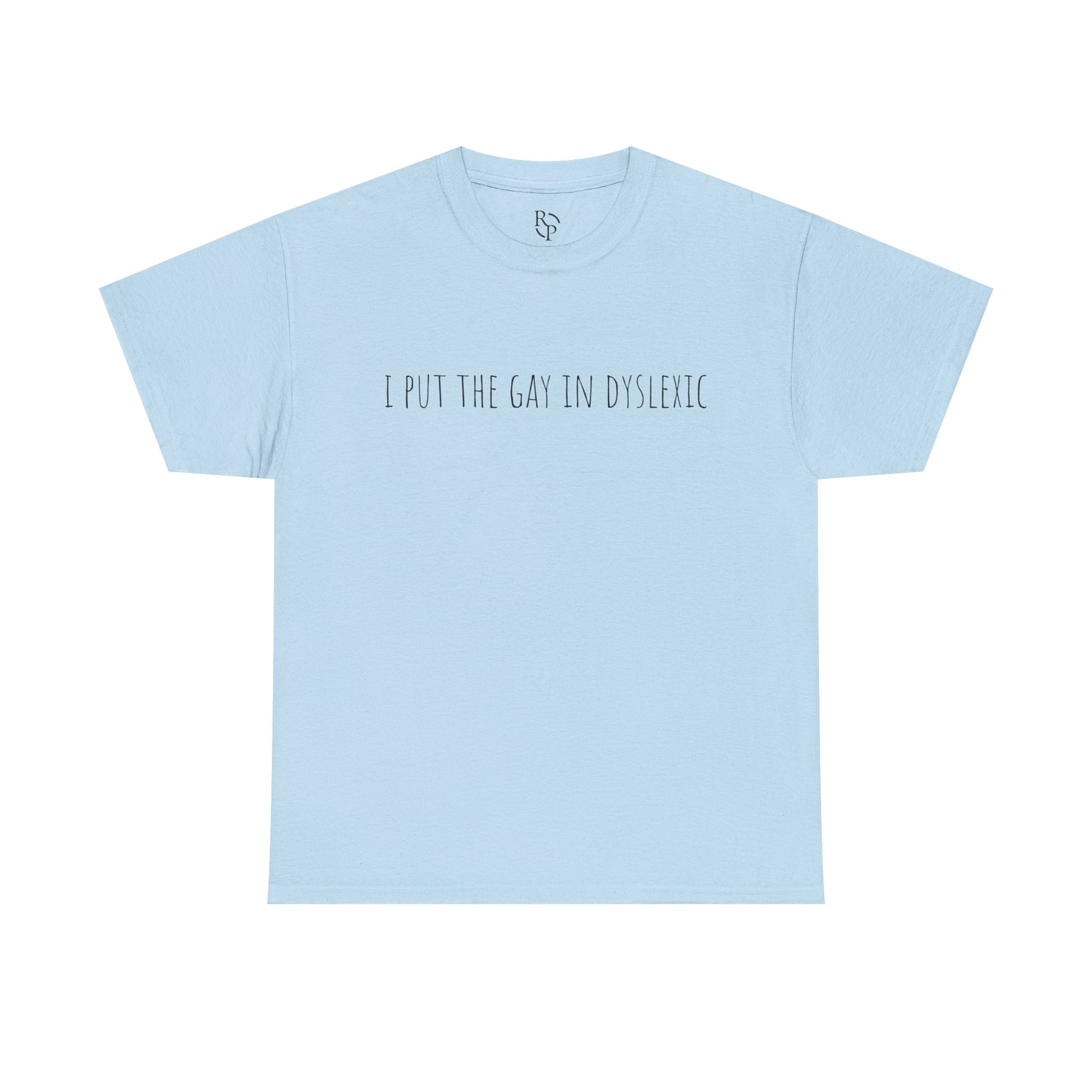 Funny Unisex Heavy Cotton Tee - "I Put the Fun in Dyslectic" Shirt, Gift for Dyslexia Awareness, Casual Wear, Humor Tee, Birthday Gift