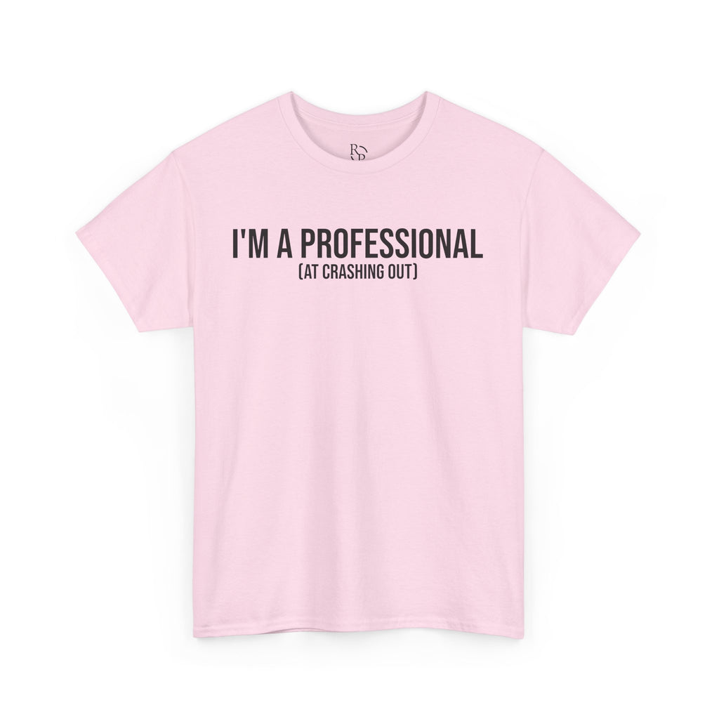 Funny Professional Crasher Tee, Unisex Heavy Cotton Tee, Gift for Friends, Casual Wear, Humor Shirt, Unique Present