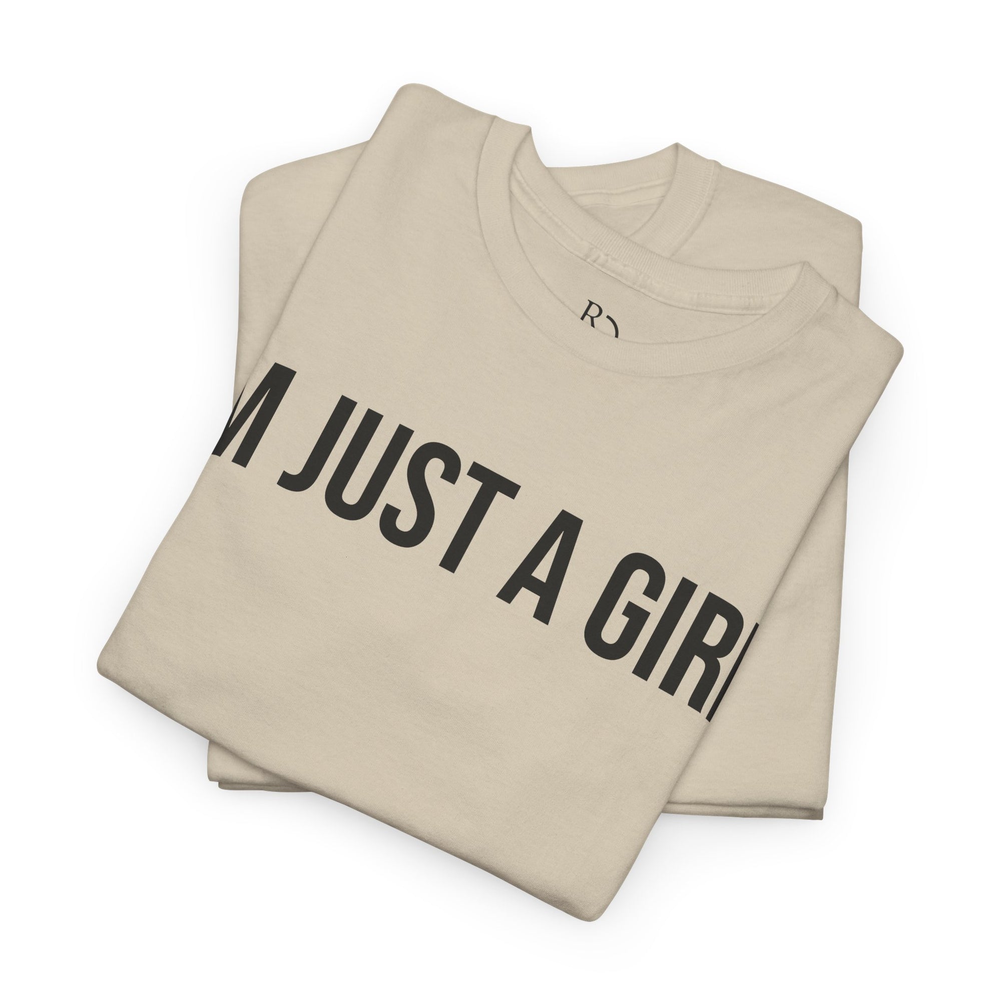 Unisex Heavy Cotton Tee - 'I'm Just a Girl' | Casual Comfort, Perfect Gift, Everyday Wear, Birthday, Confidence Tee