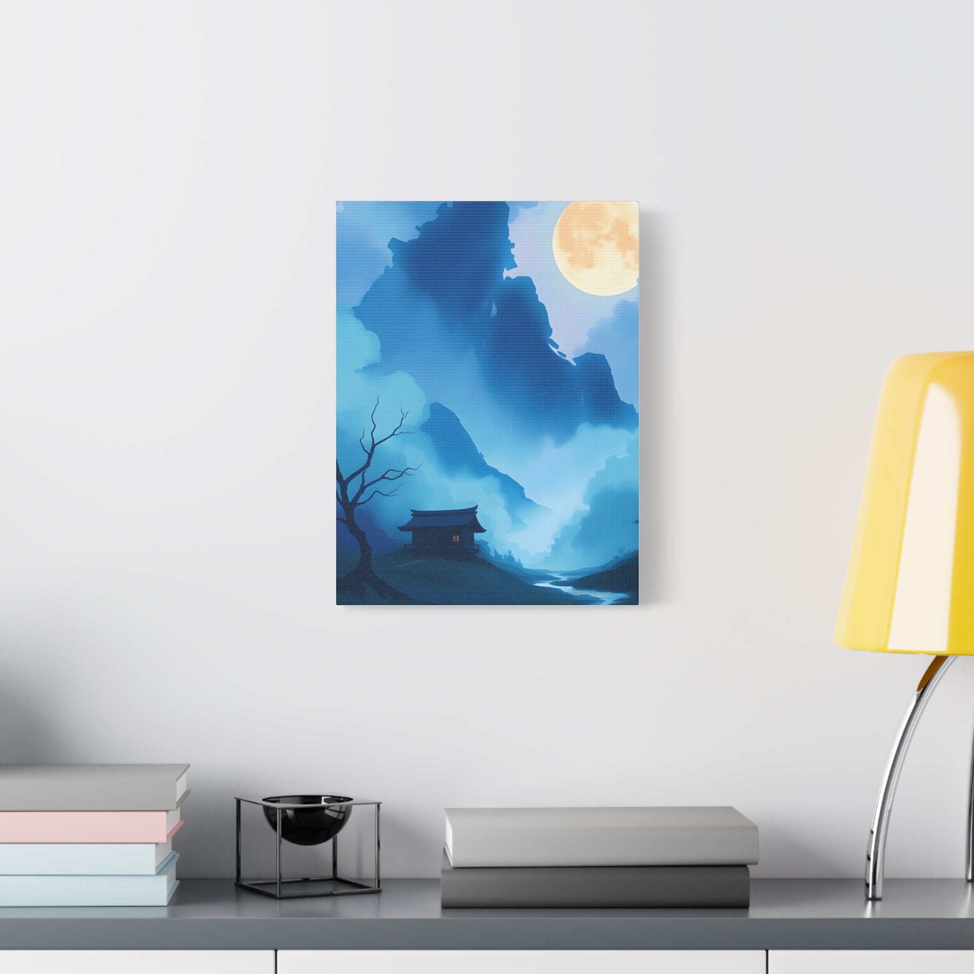 Serene Landscape Canvas Art, Tranquil Wall Decor, Gift for Nature Lovers, Home Office Art