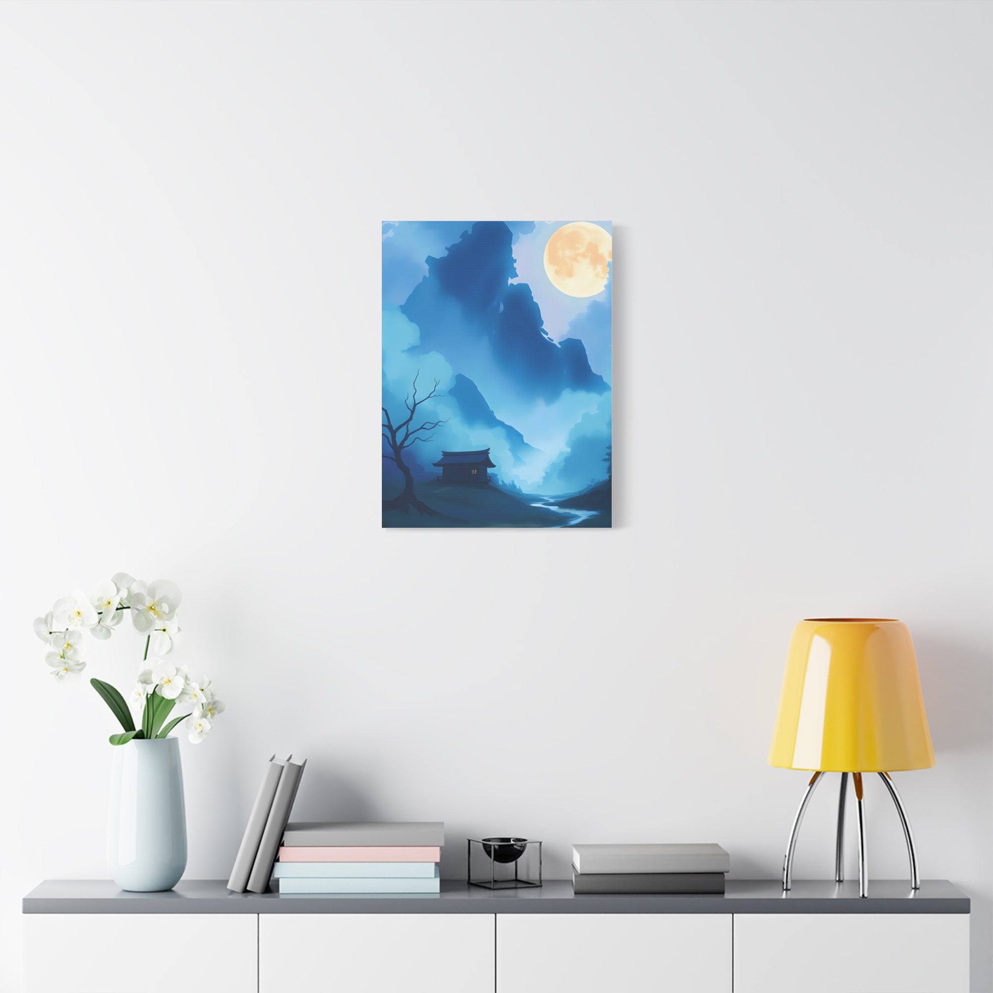 Serene Landscape Canvas Art, Tranquil Wall Decor, Gift for Nature Lovers, Home Office Art