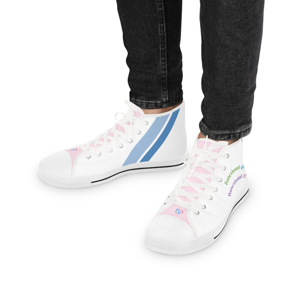 Men's Playful High Top Sneakers for Creative Souls, Casual Footwear, Statement Sneakers, Unique Gifts, Everyday Style