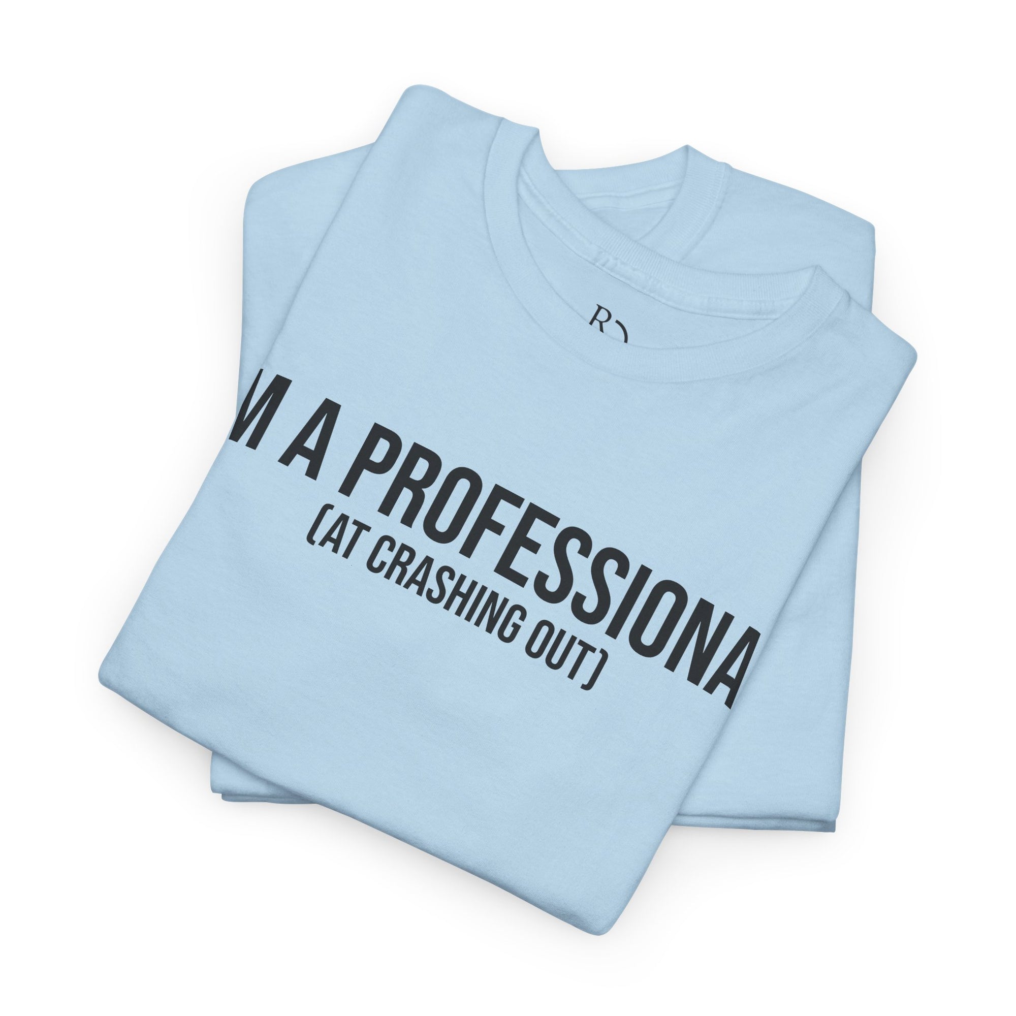 Funny Professional Crasher Tee, Unisex Heavy Cotton Tee, Gift for Friends, Casual Wear, Humor Shirt, Unique Present