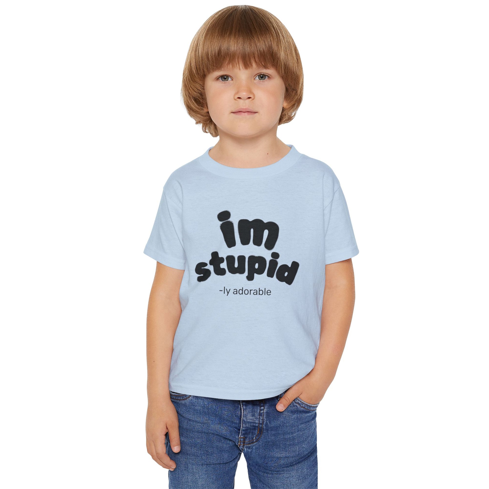 Playful Toddler T-Shirt: 'I'm Stupid-ly Adorable' Humor Gift for Kids, Cute Birthday Shirt, Funny Parenting Apparel, Baby Shower Gift, [...]
