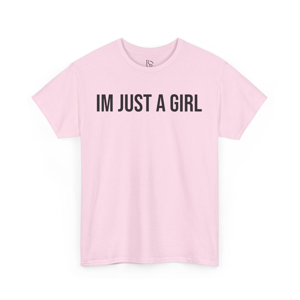 Unisex Heavy Cotton Tee - 'I'm Just a Girl' | Casual Comfort, Perfect Gift, Everyday Wear, Birthday, Confidence Tee