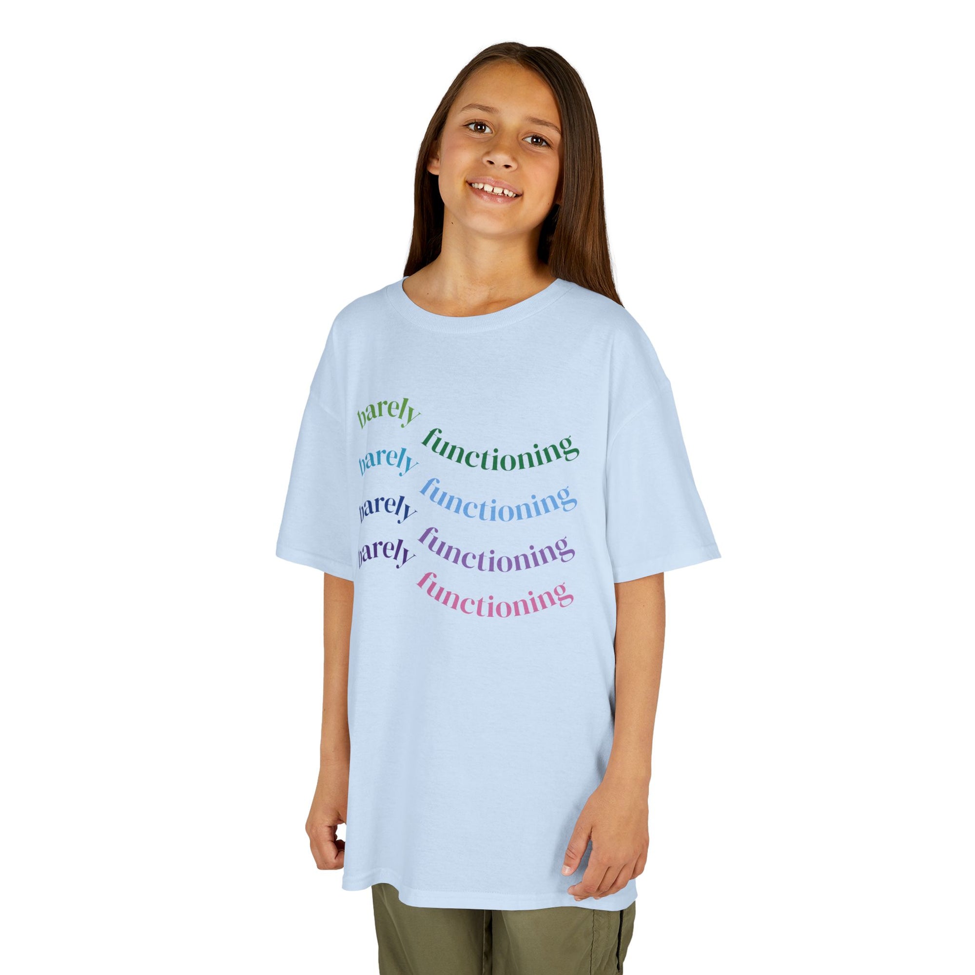 Colorful Kids Heavy Cotton Tee - Fun and Playful Graphic Tee for Everyday Wear, Birthday Gift, Age 4-12, Casual Playtime, Artsy Outfits