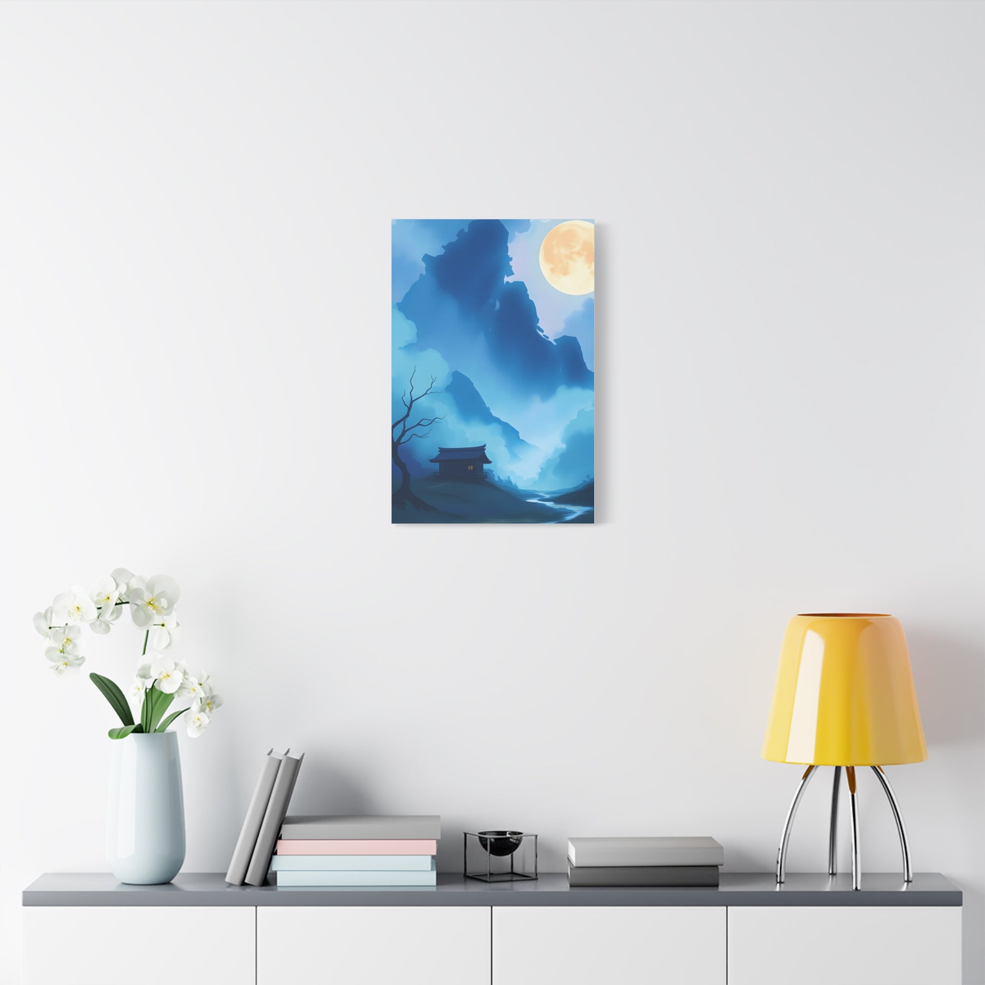 Serene Landscape Canvas Art, Tranquil Wall Decor, Gift for Nature Lovers, Home Office Art