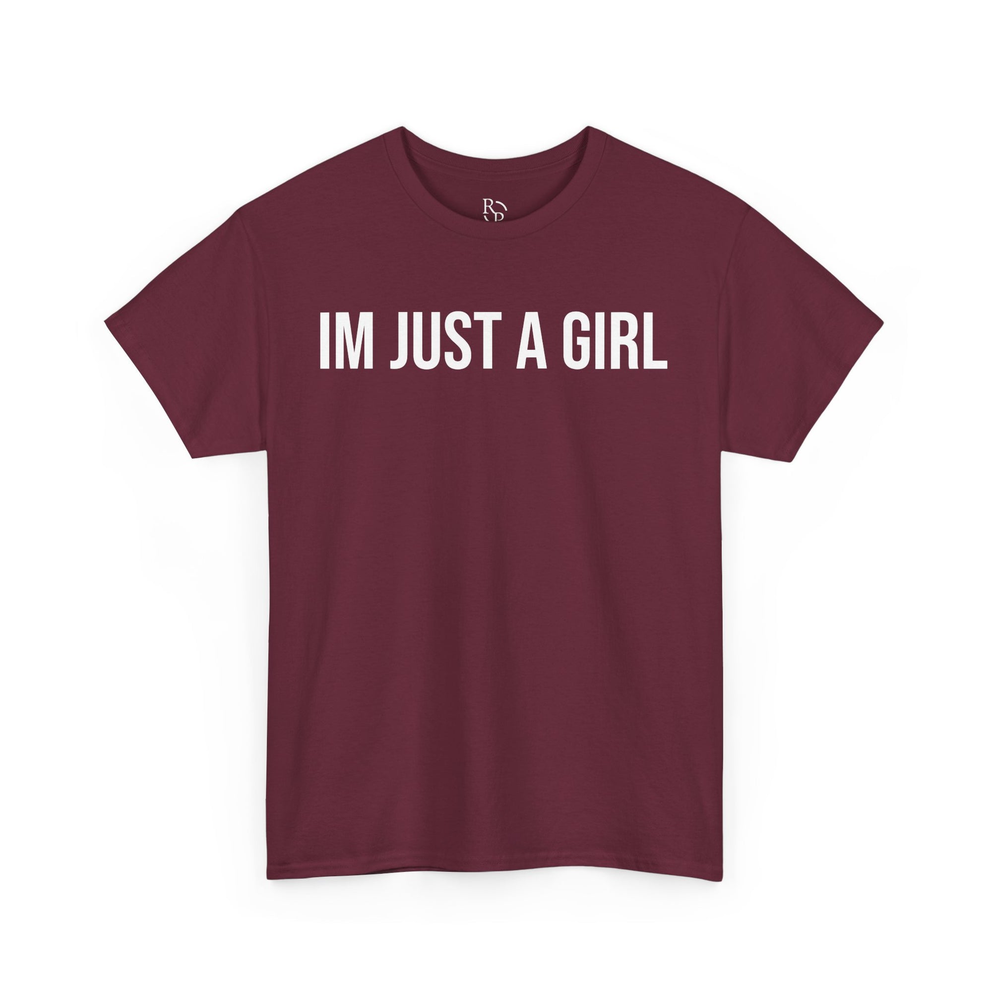 Unisex Heavy Cotton Tee - 'I'm Just a Girl' | Casual Comfort, Perfect Gift, Everyday Wear, Birthday, Confidence Tee