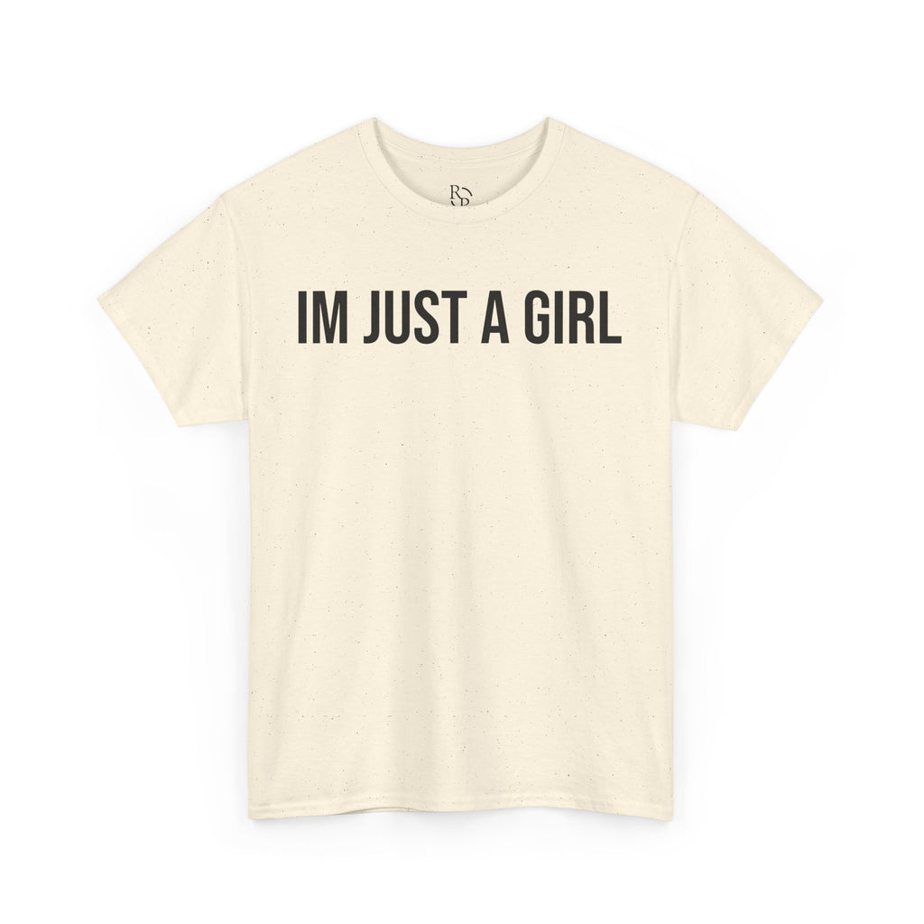 Unisex Heavy Cotton Tee - 'I'm Just a Girl' | Casual Comfort, Perfect Gift, Everyday Wear, Birthday, Confidence Tee