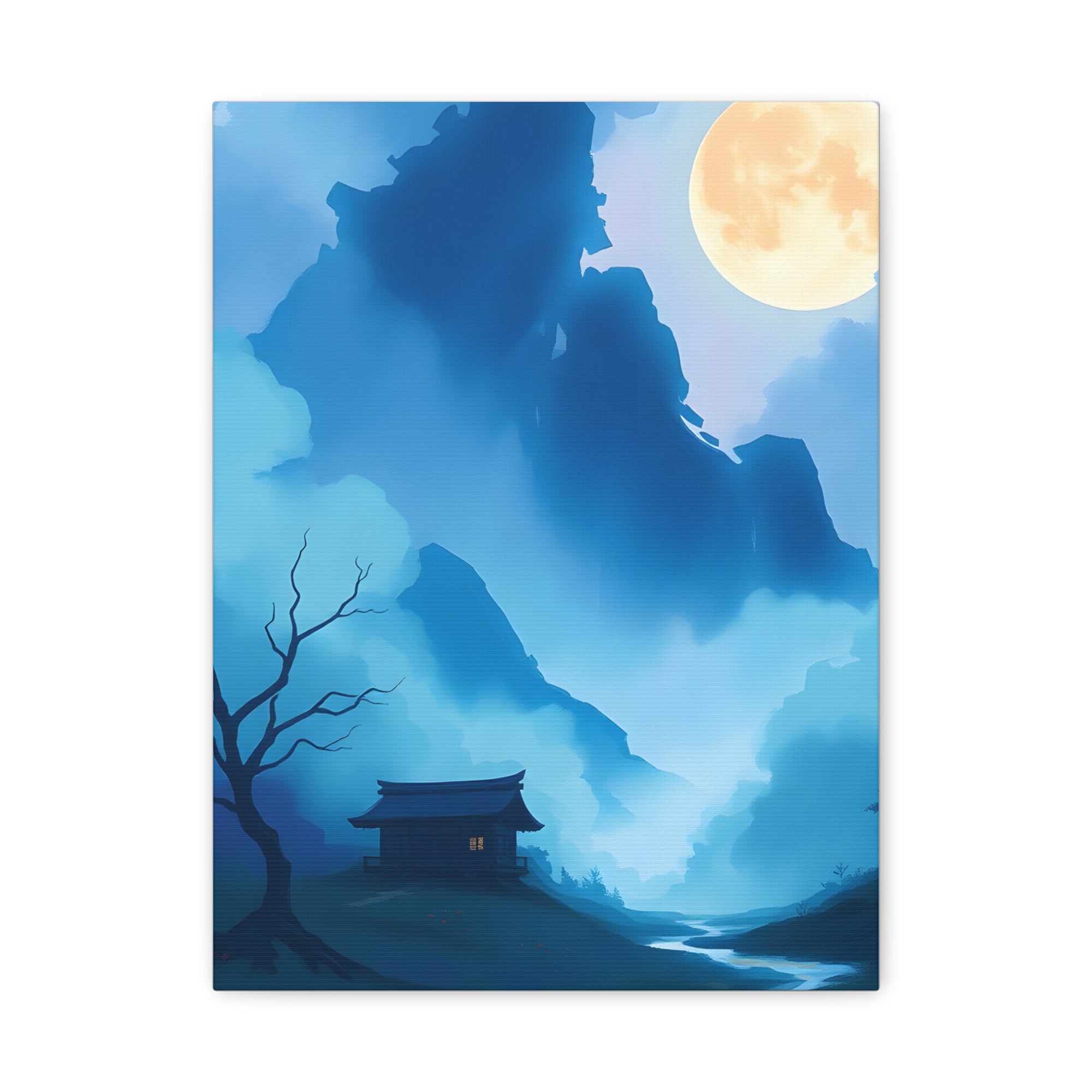 Serene Landscape Canvas Art, Tranquil Wall Decor, Gift for Nature Lovers, Home Office Art