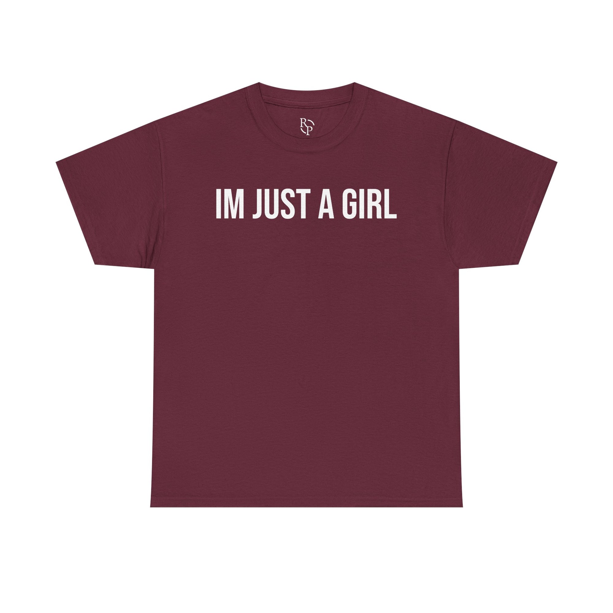 Unisex Heavy Cotton Tee - 'I'm Just a Girl' | Casual Comfort, Perfect Gift, Everyday Wear, Birthday, Confidence Tee