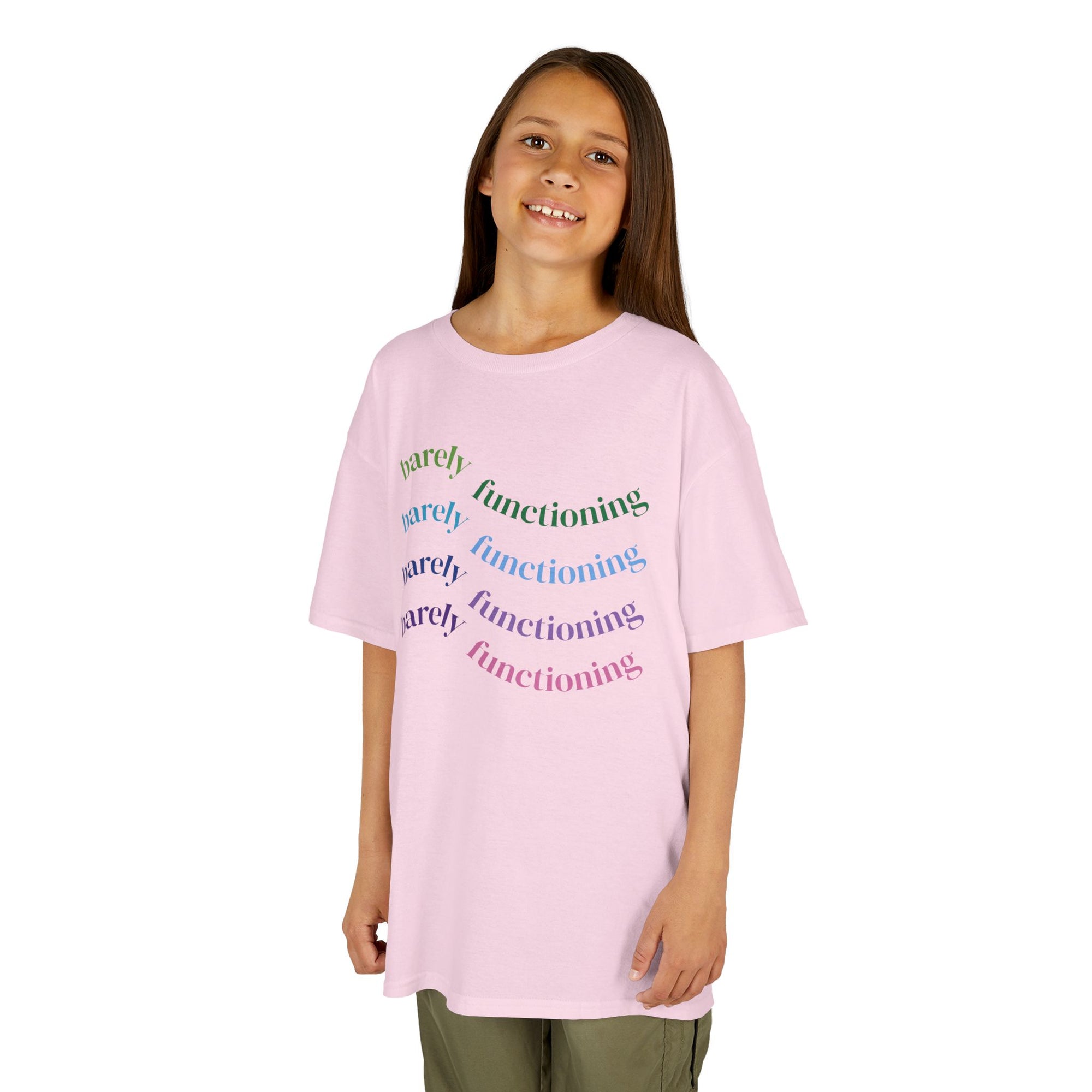 Colorful Kids Heavy Cotton Tee - Fun and Playful Graphic Tee for Everyday Wear, Birthday Gift, Age 4-12, Casual Playtime, Artsy Outfits