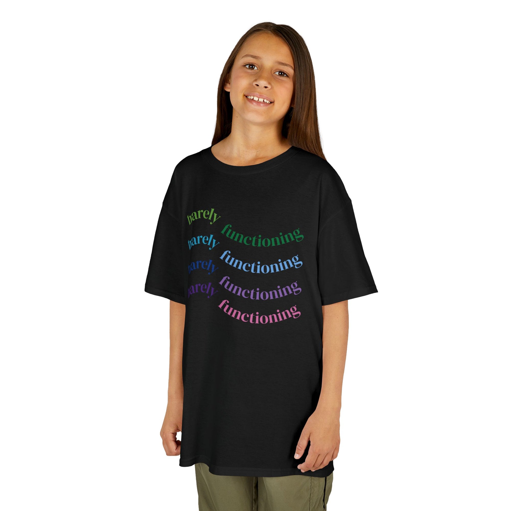 Colorful Kids Heavy Cotton Tee - Fun and Playful Graphic Tee for Everyday Wear, Birthday Gift, Age 4-12, Casual Playtime, Artsy Outfits