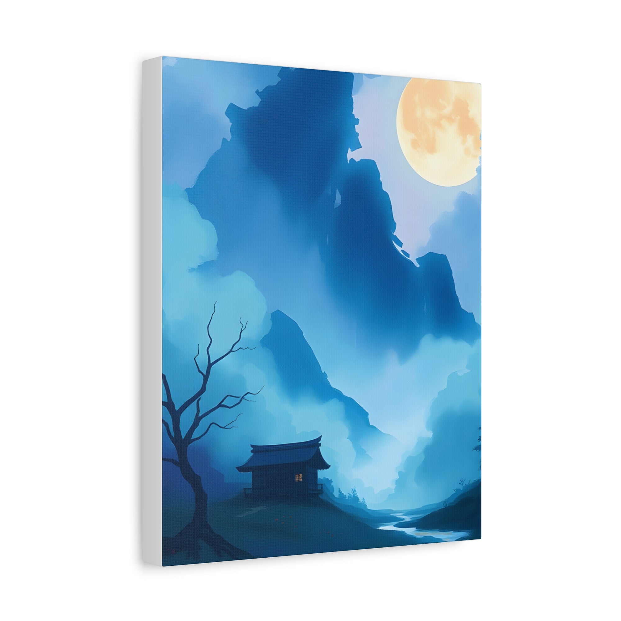 Serene Landscape Canvas Art, Tranquil Wall Decor, Gift for Nature Lovers, Home Office Art